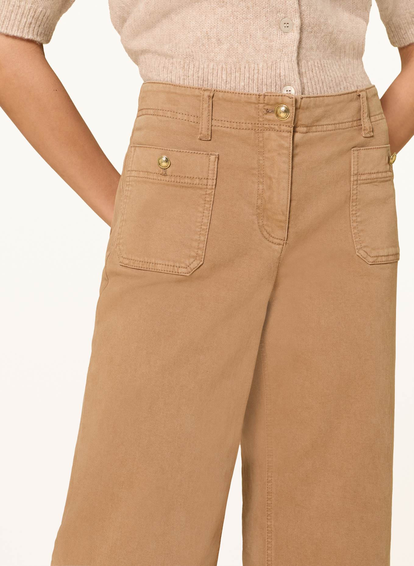 LUISA CERANO Wide Leg Jeans: 7412 the statement check