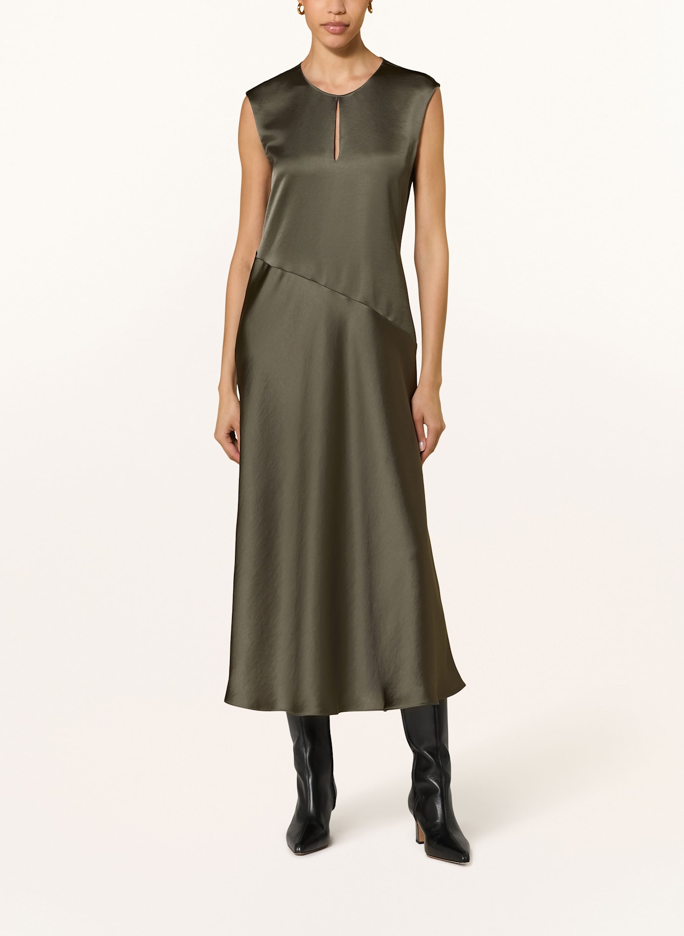 LUISA CERANO Satinkleid: KHAKI