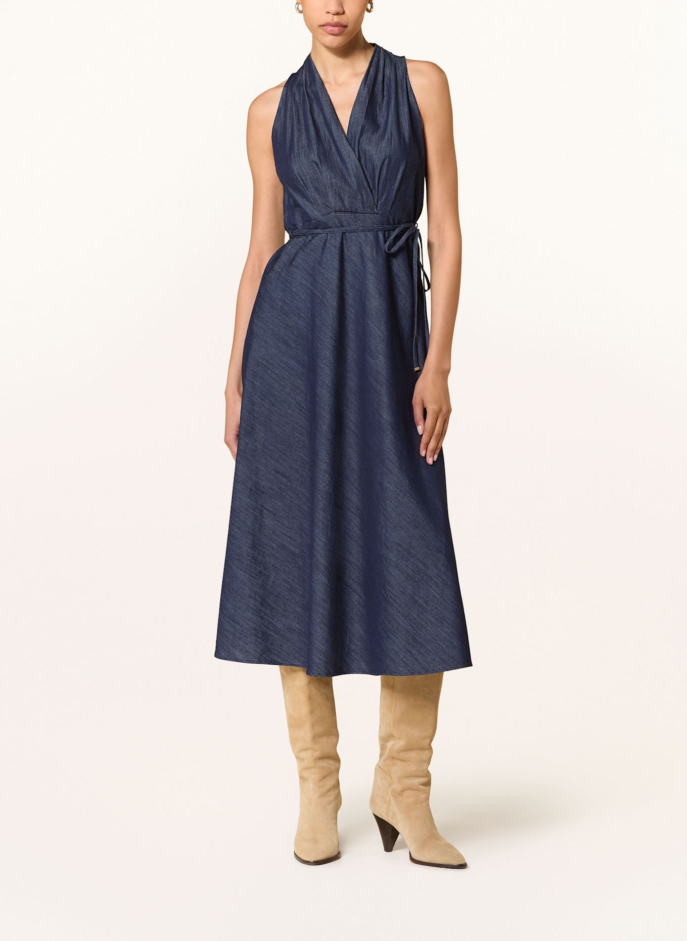 LUISA CERANO Kleid in Jeansoptik: DUNKELBLAU