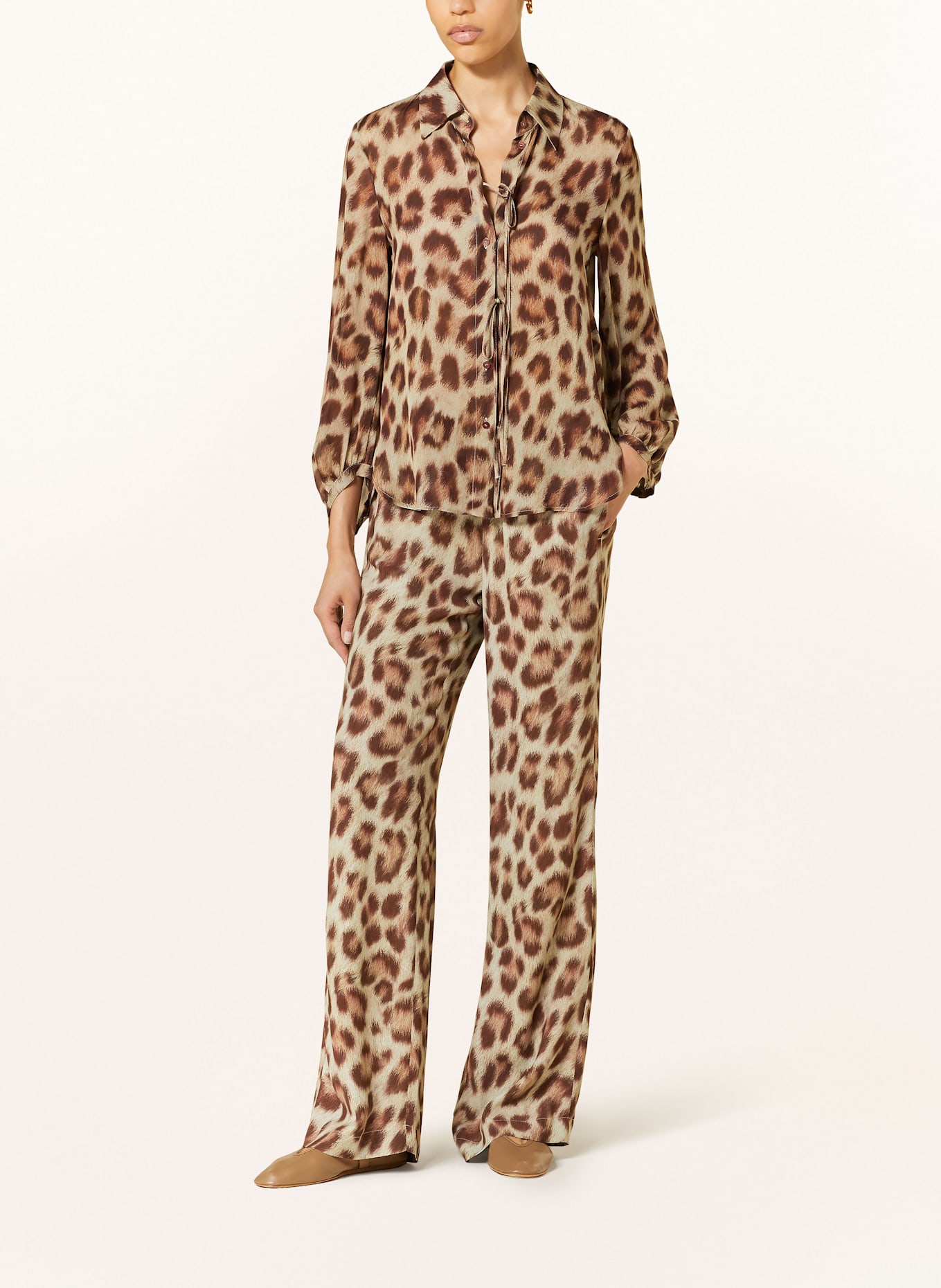 LUISA CERANO Koszula: CIEMNOCZERWONY / JASNOZIELONY