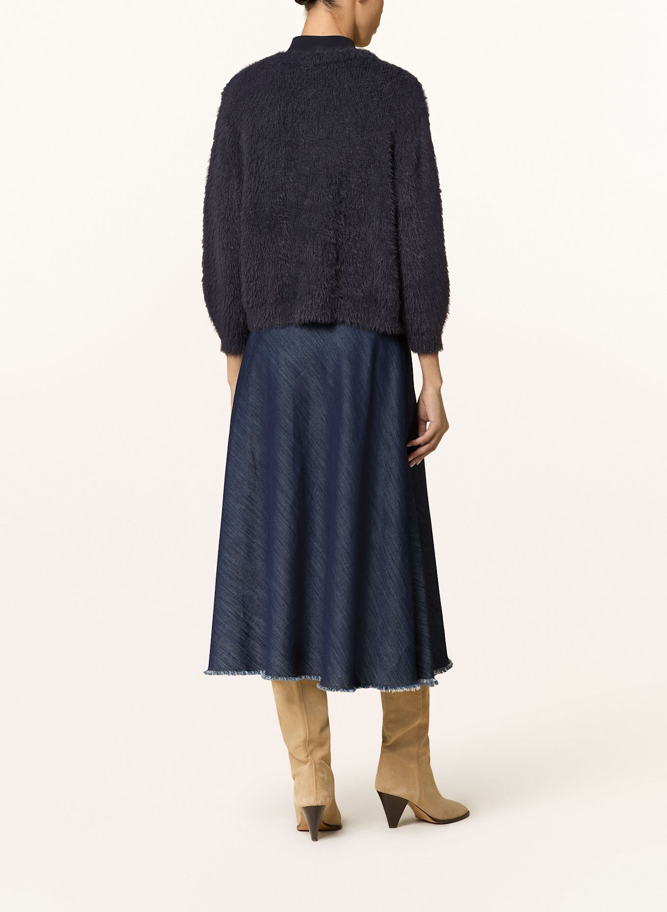 LUISA CERANO Rock in Jeansoptik: DUNKELBLAU