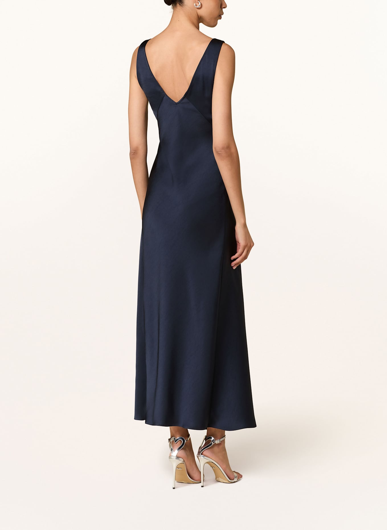 LUISA CERANO Satinkleid: DUNKELBLAU