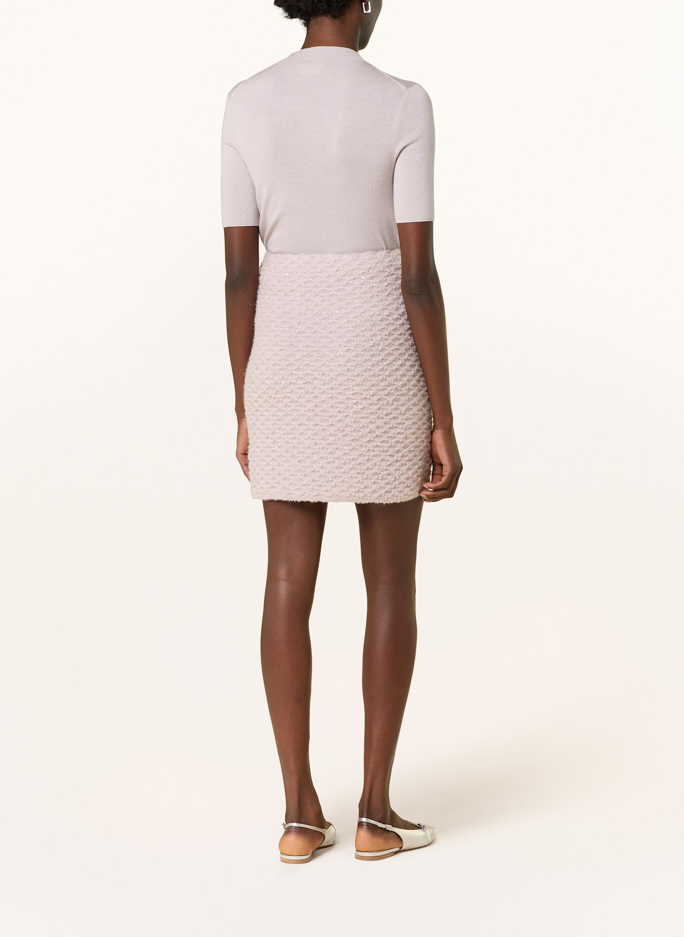 MARC CAIN Pullover mit Glitzergarn: 702 light desert taupe