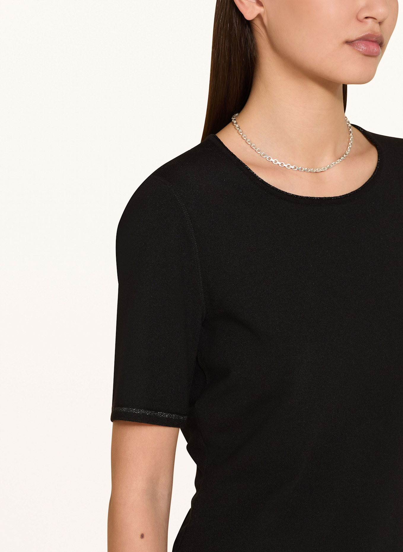 MARC CAIN Pullover mit Glitzergarn: 900 BLACK