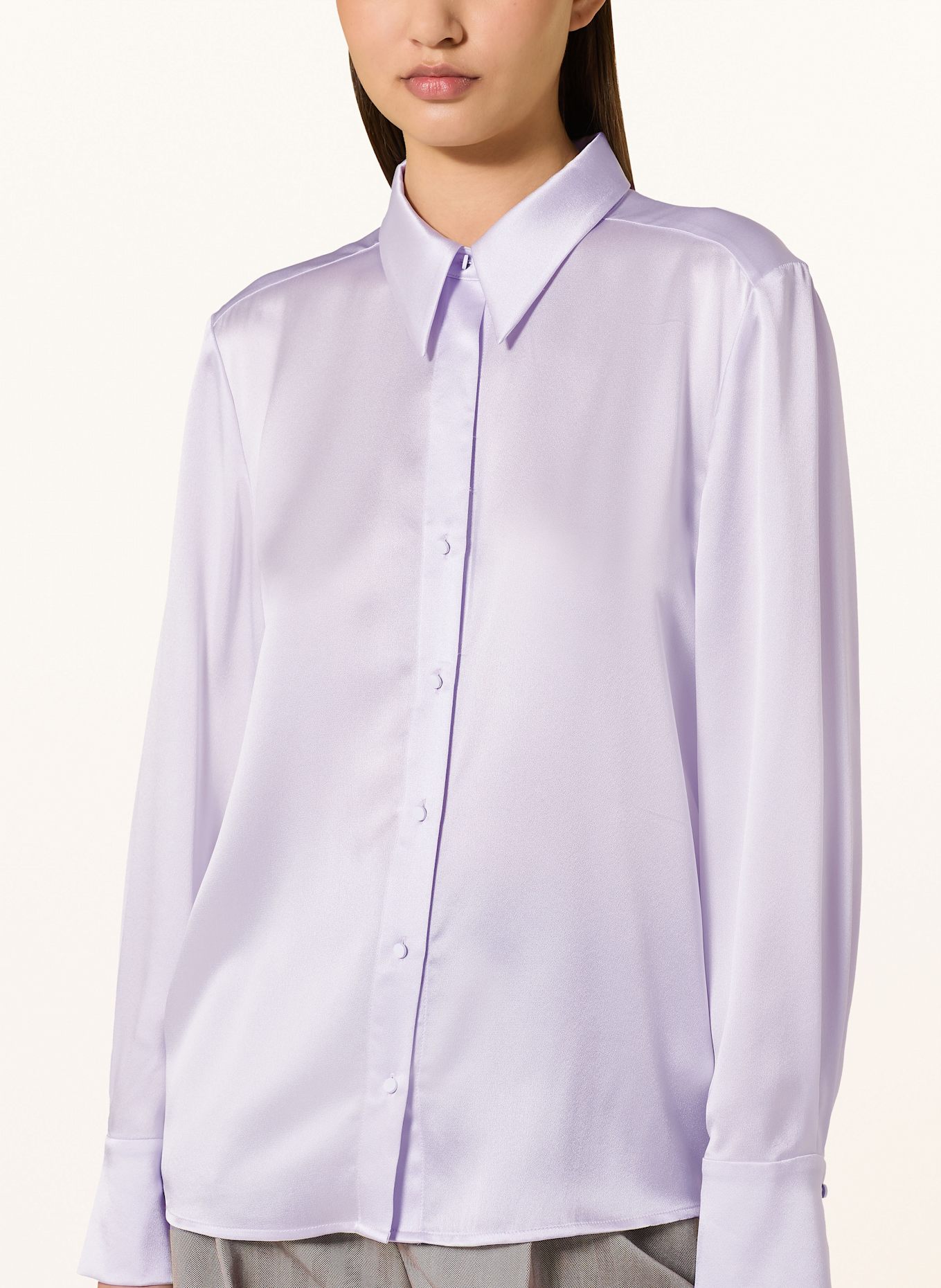 MARC CAIN Hemdbluse aus Seide: 710 soft lavender