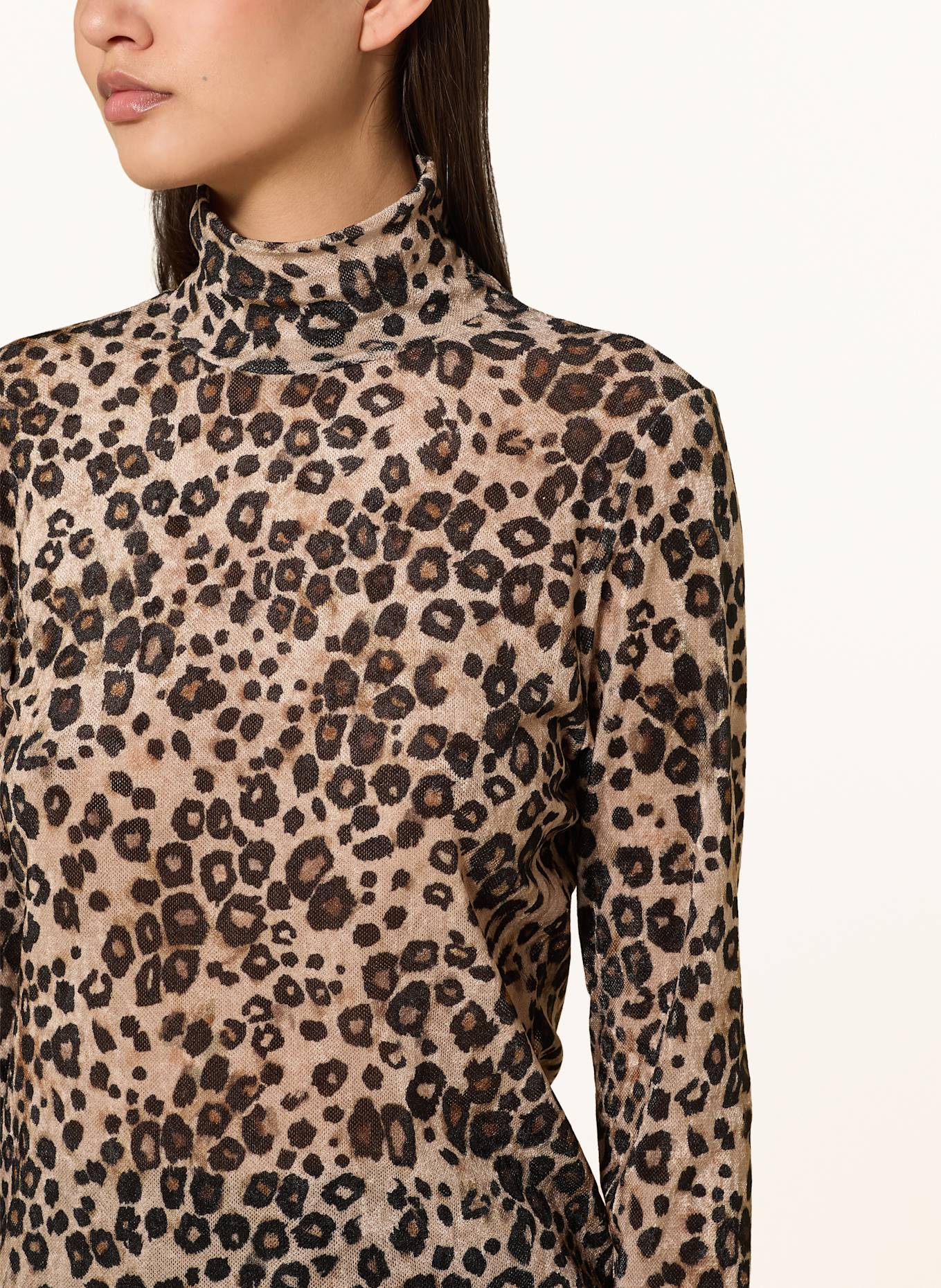 MARC CAIN Longsleeve aus Mesh: 606 soft cappuccino