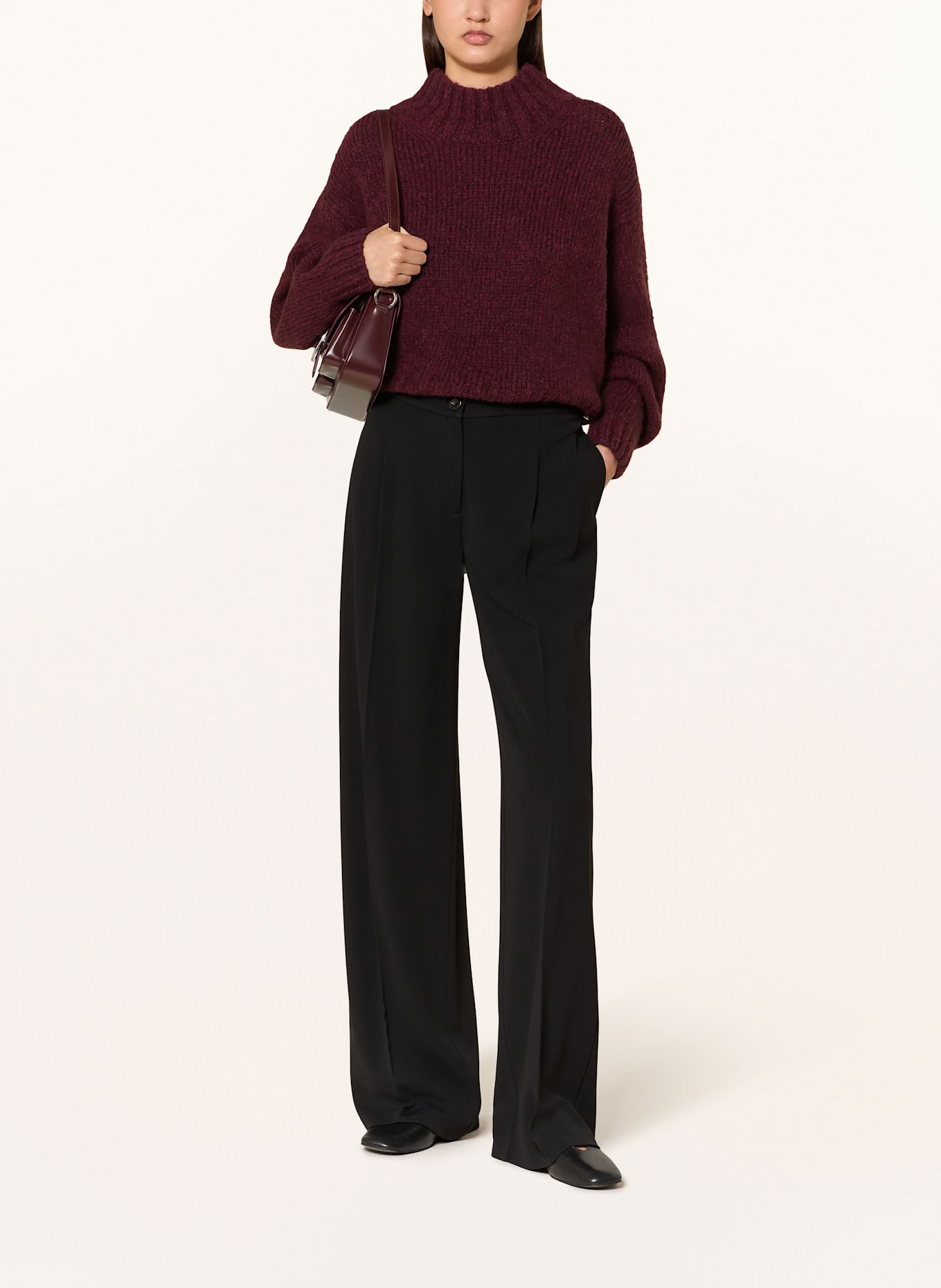 MARC CAIN Pullover mit Alpaka: 294 bright maroon