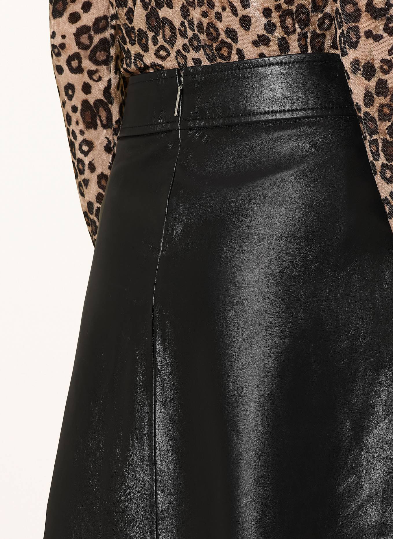 MARC CAIN jupe en cuir: 900 BLACK