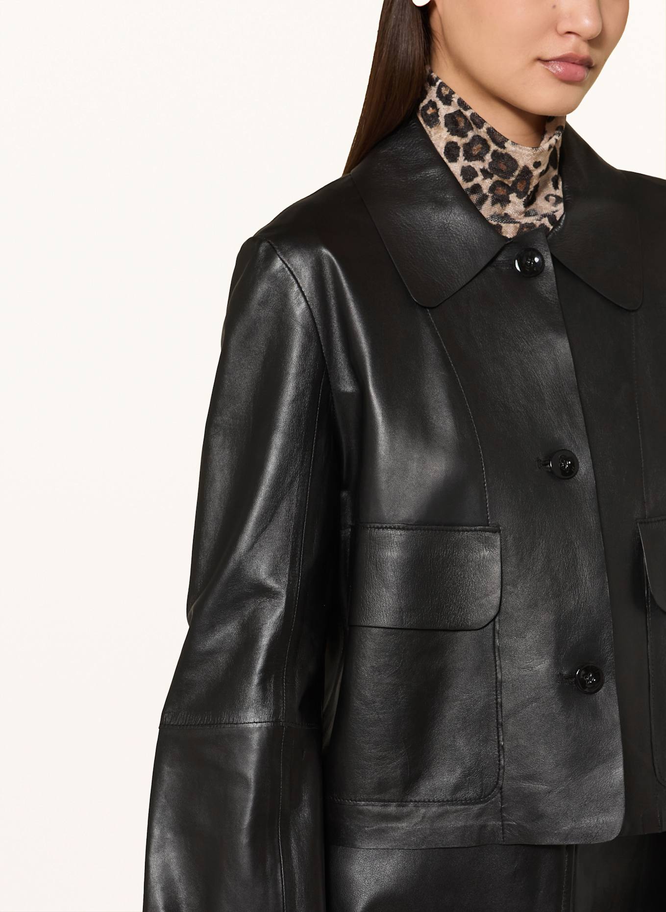 MARC CAIN Lederjacke: 900 BLACK