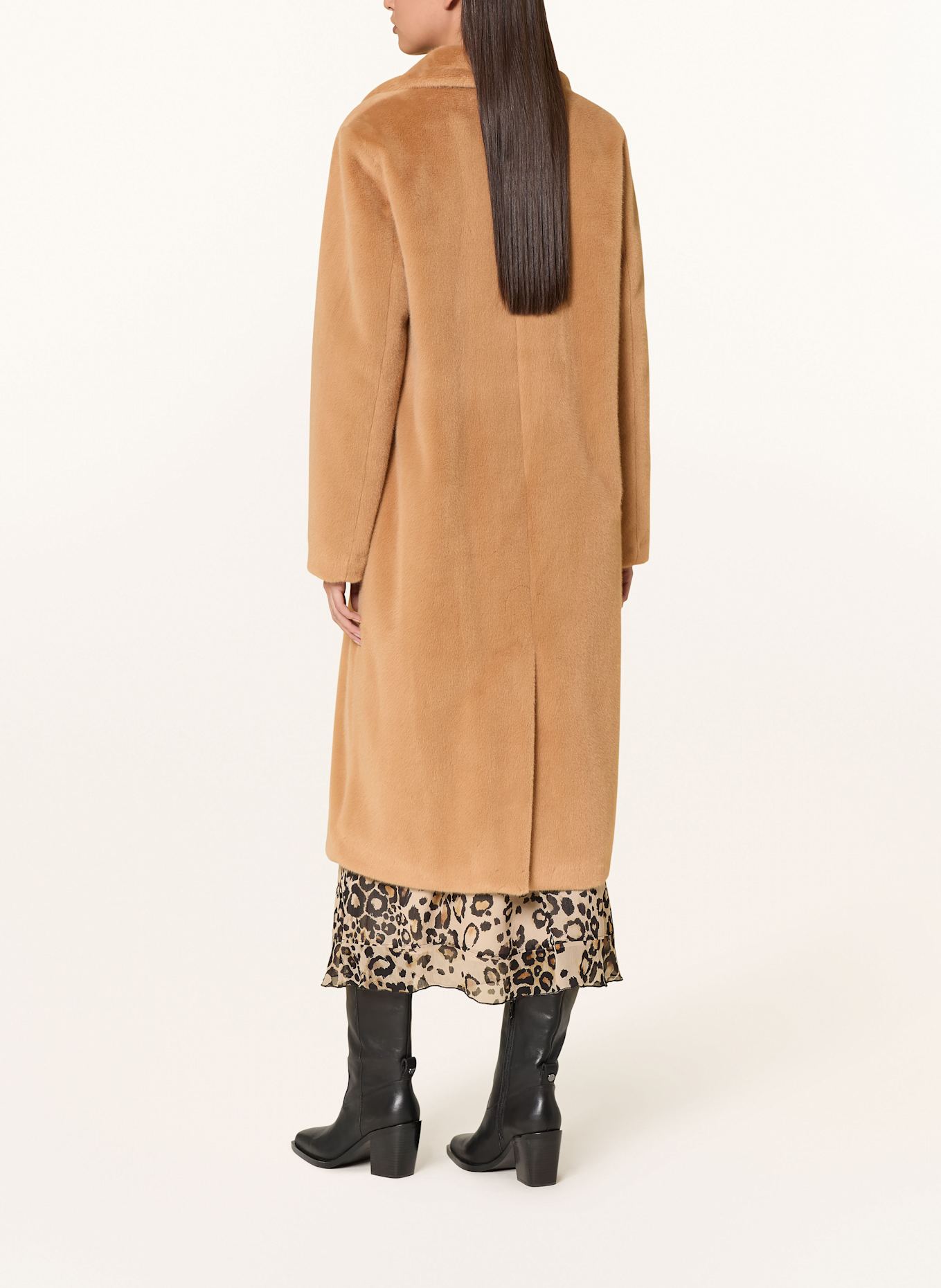 MARC CAIN Kunstfell-Mantel: 625 warm sand