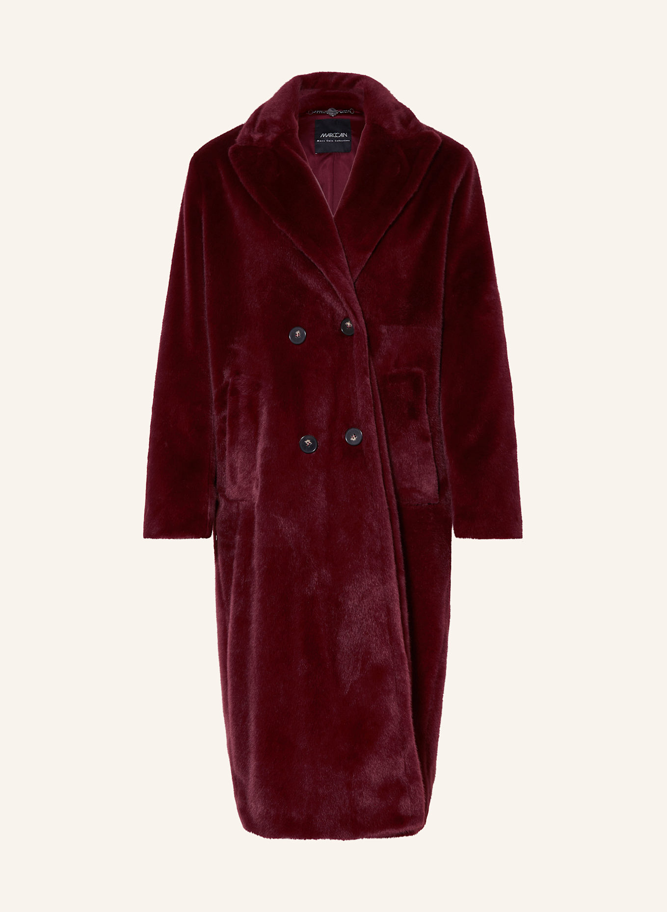 MARC CAIN Kunstfell-Mantel: 294 bright maroon