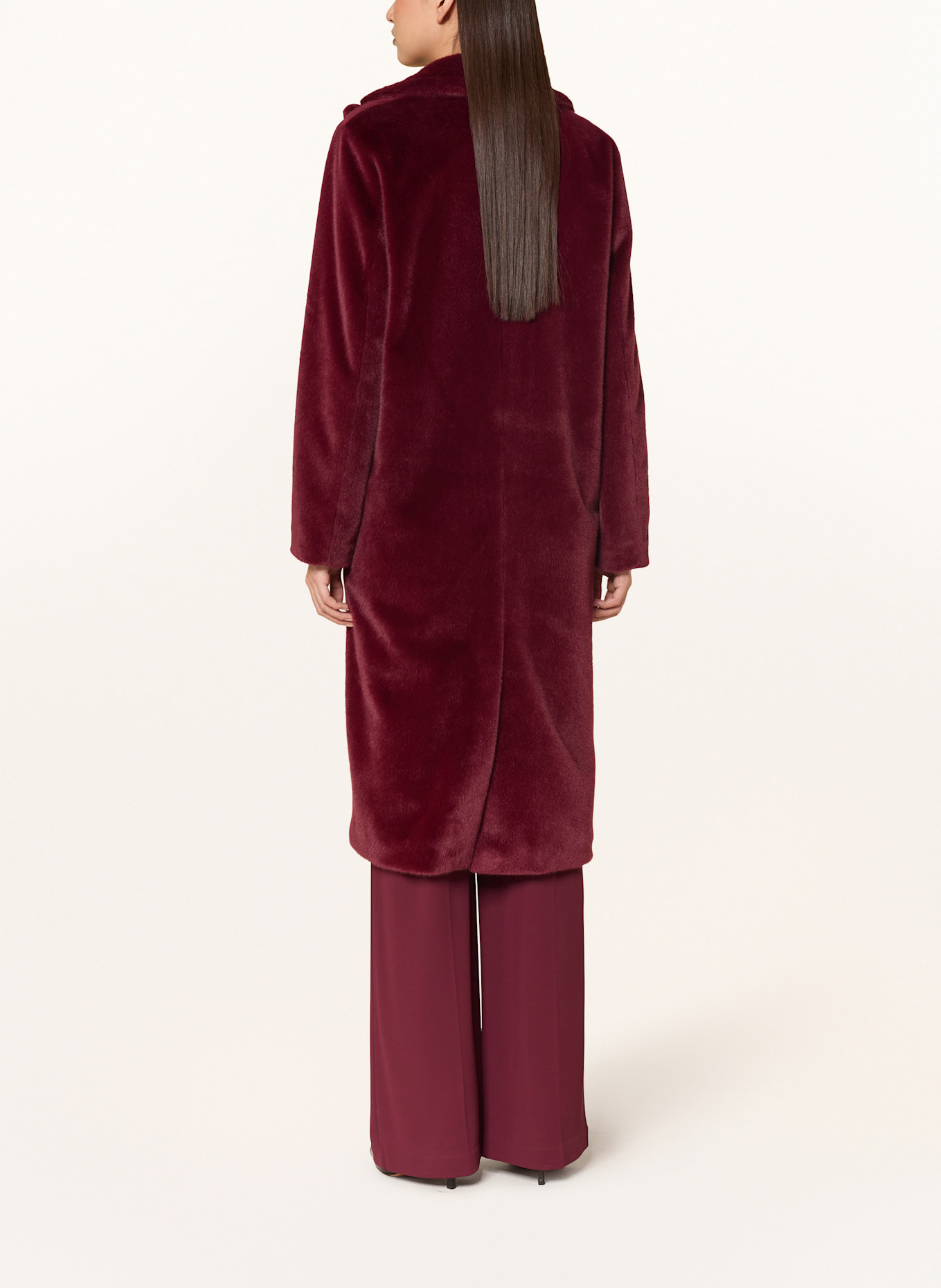 MARC CAIN Kunstfell-Mantel: 294 bright maroon