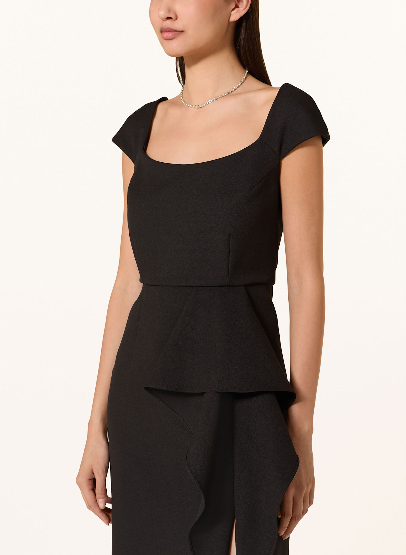 MARC CAIN Kleid mit Volants: 900 BLACK
