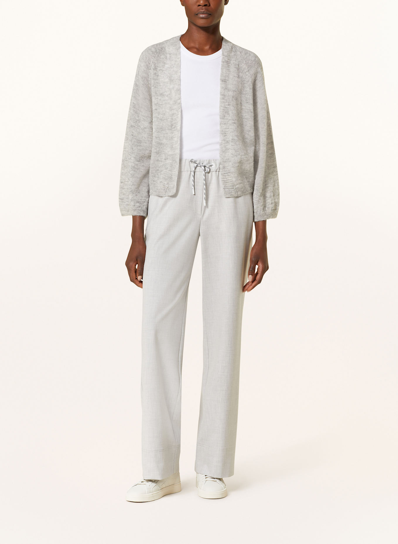 MARC CAIN Strickhülle mit Alpaka: 810 silver grey