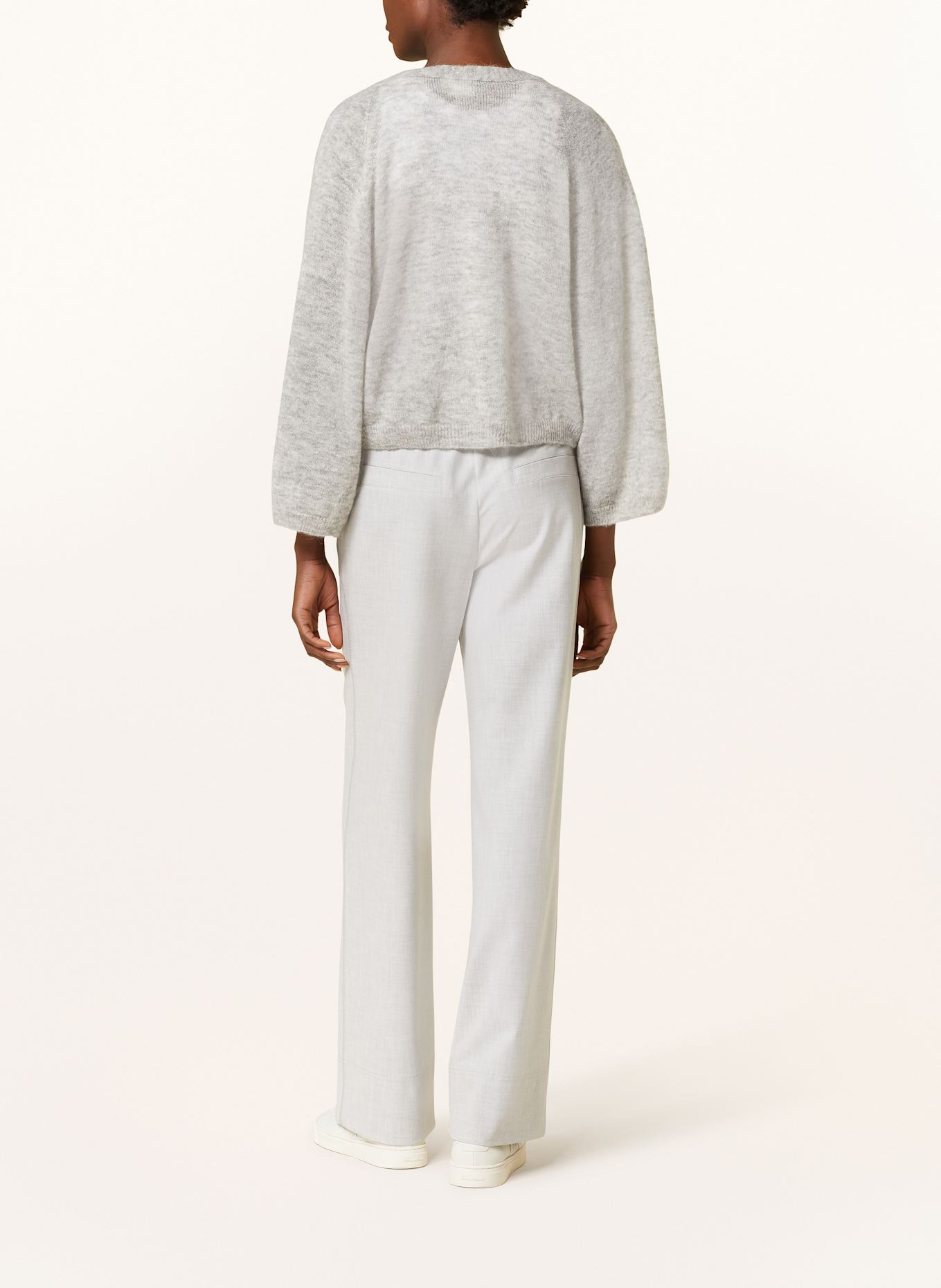 MARC CAIN Strickhülle mit Alpaka: 810 silver grey