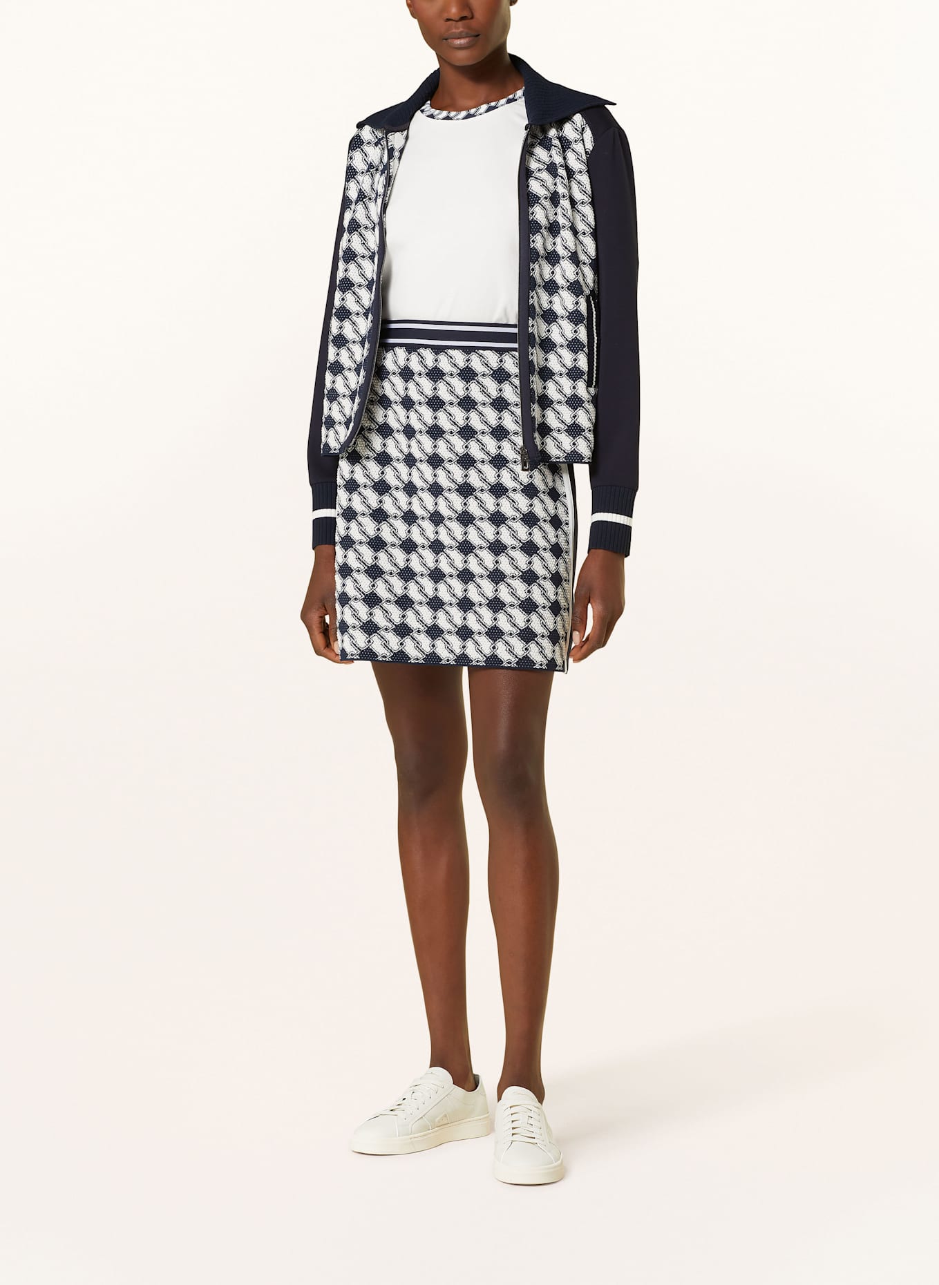 MARC CAIN Sukně ze směsi materiálů: 394 navy