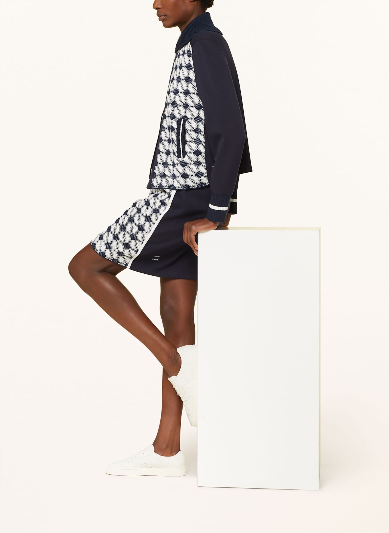 MARC CAIN Sukně ze směsi materiálů: 394 navy