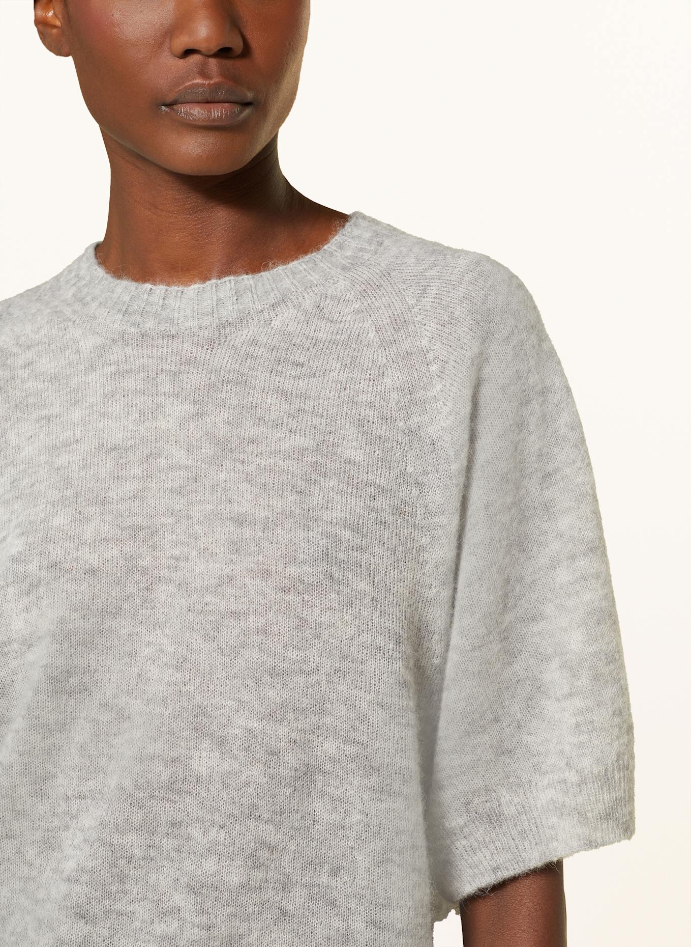 MARC CAIN Strickshirt mit Alpaka: 810 silver grey