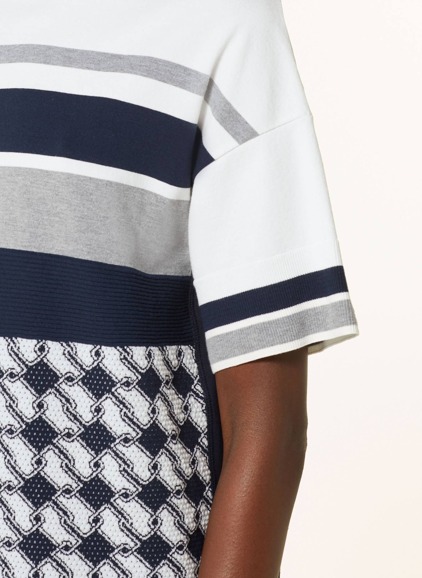 MARC CAIN Kleid im Materialmix: 394 navy