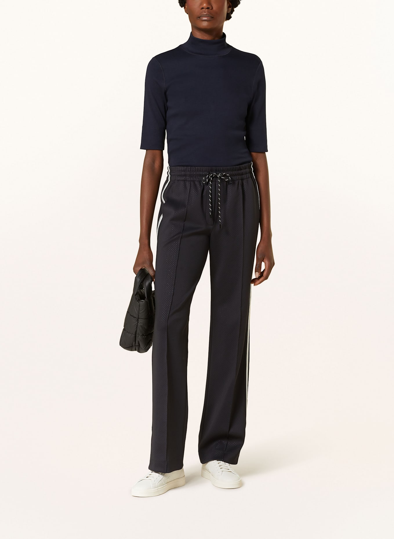 MARC CAIN Hose WASHINGTON mit Galonstreifen: 900 BLACK