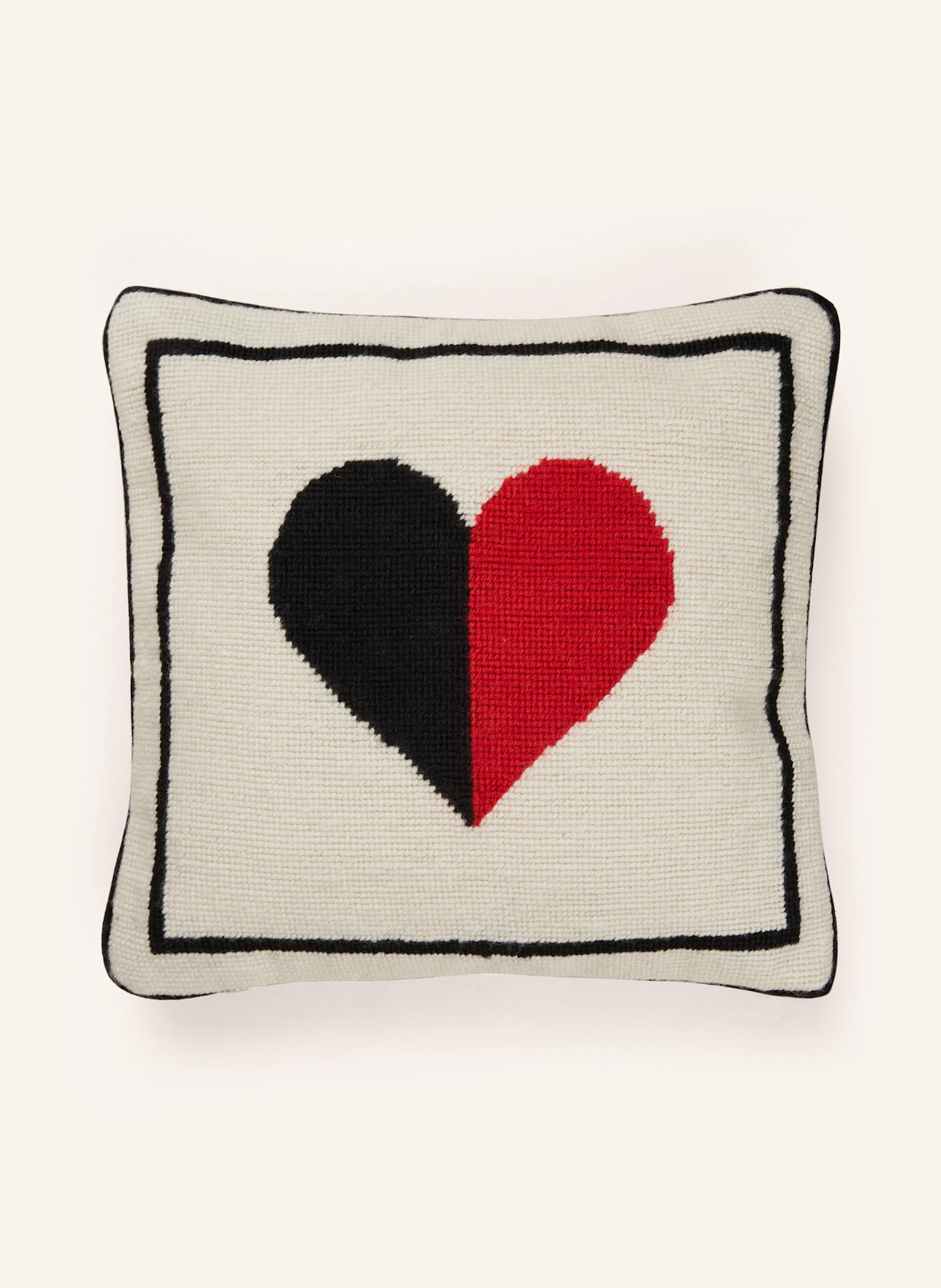 JONATHAN ADLER Dekokissen HEARTS: WEISS/ SCHWARZ/ ROT