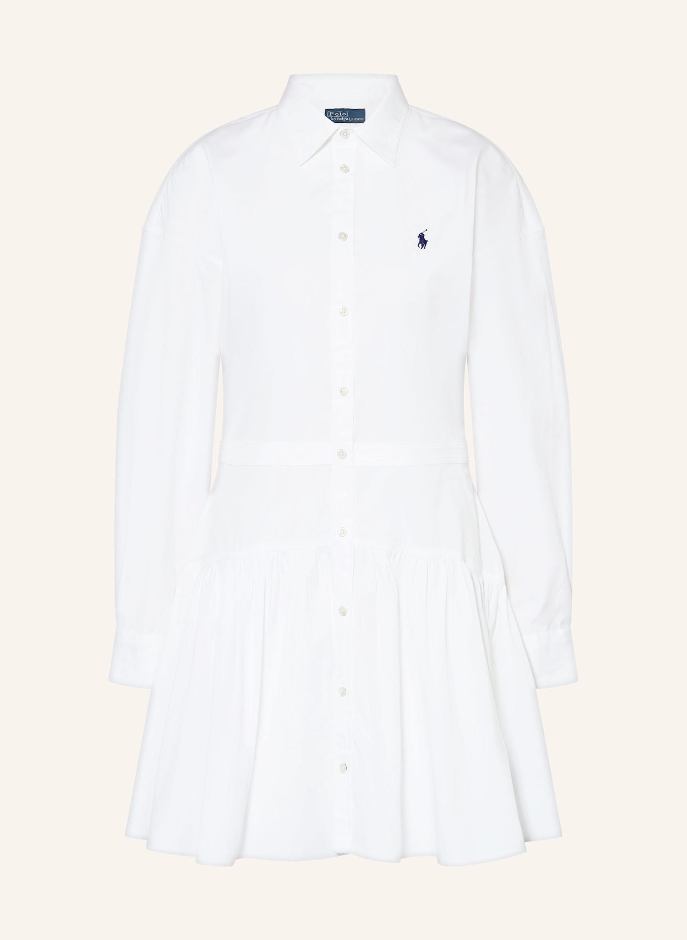POLO RALPH LAUREN Shirt dress: WHITE
