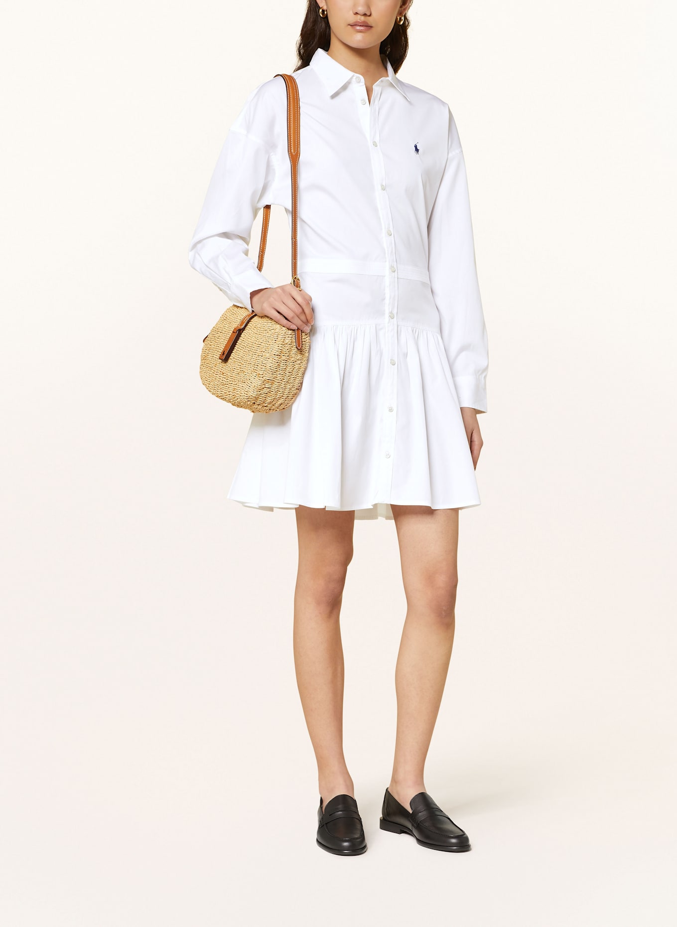 POLO RALPH LAUREN Shirt dress: WHITE