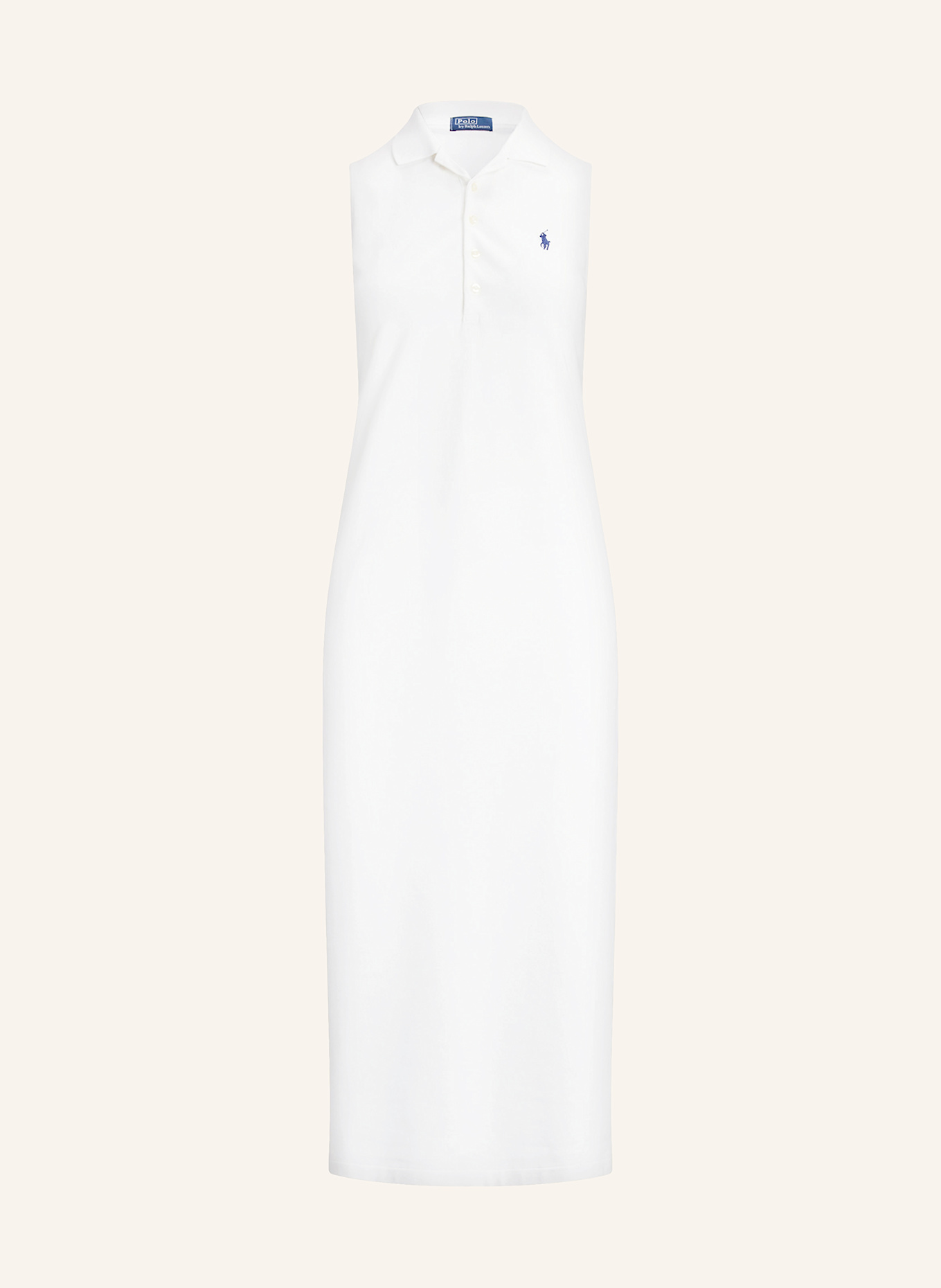 POLO RALPH LAUREN Piqué polo dress in white