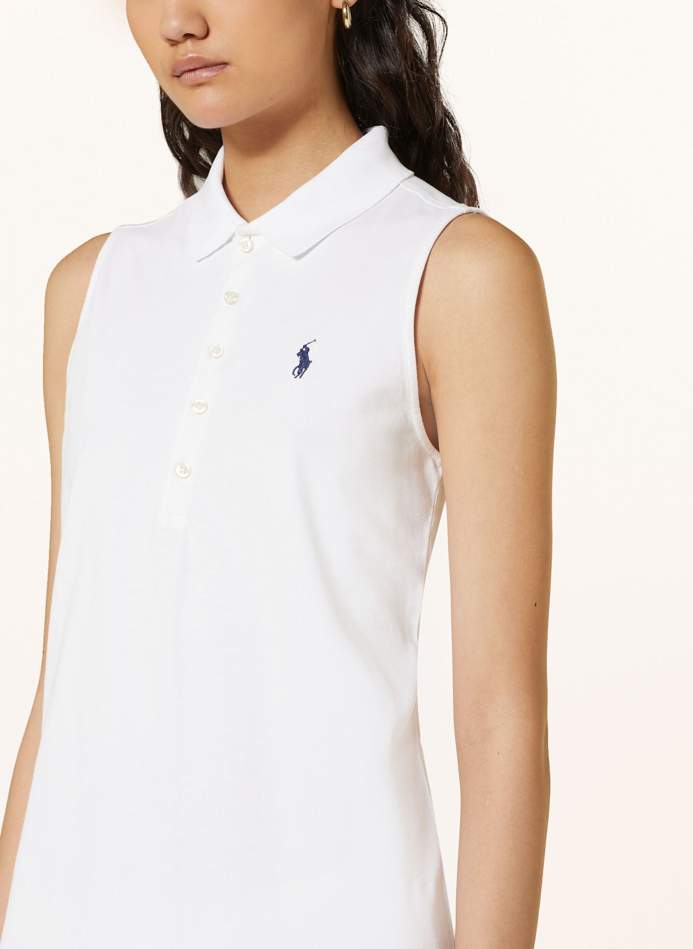 POLO RALPH LAUREN Piqué-Polokleid: WEISS