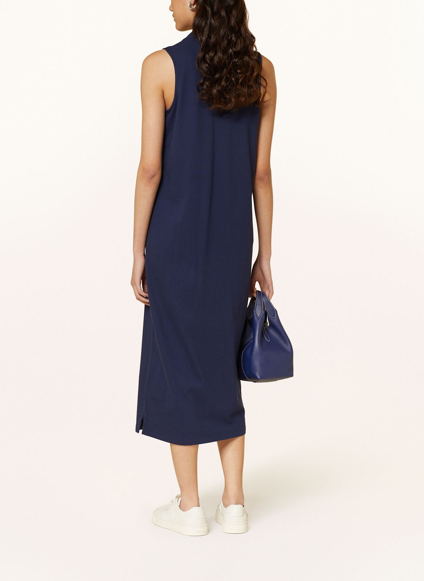 POLO RALPH LAUREN Piqué-Polokleid: DUNKELBLAU