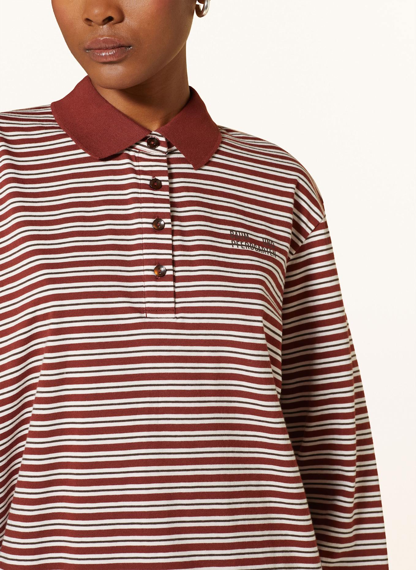 BAUM UND PFERDGARTEN Jersey-Poloshirt JEANNI: BRAUN / CREME / SCHWARZ