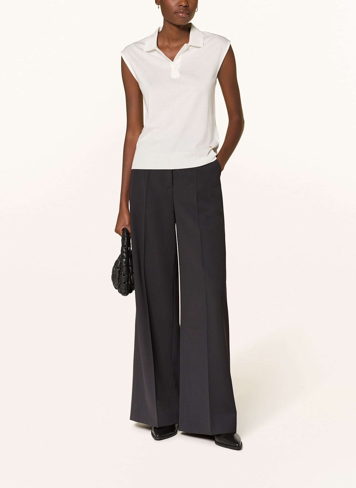 COPENHAGEN STUDIOS pantalon marinière: NOIR