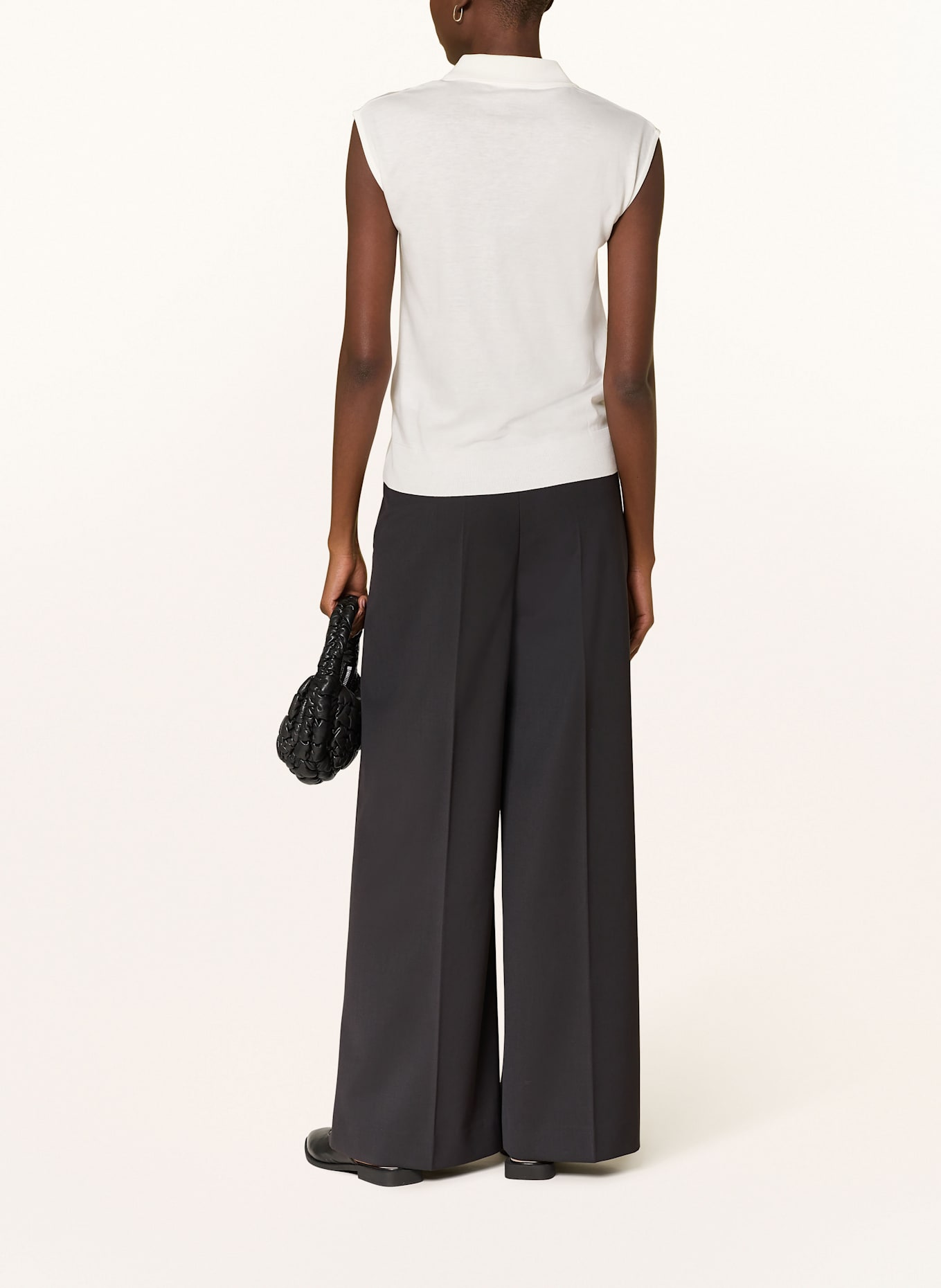 COPENHAGEN STUDIOS pantalon marinière: NOIR