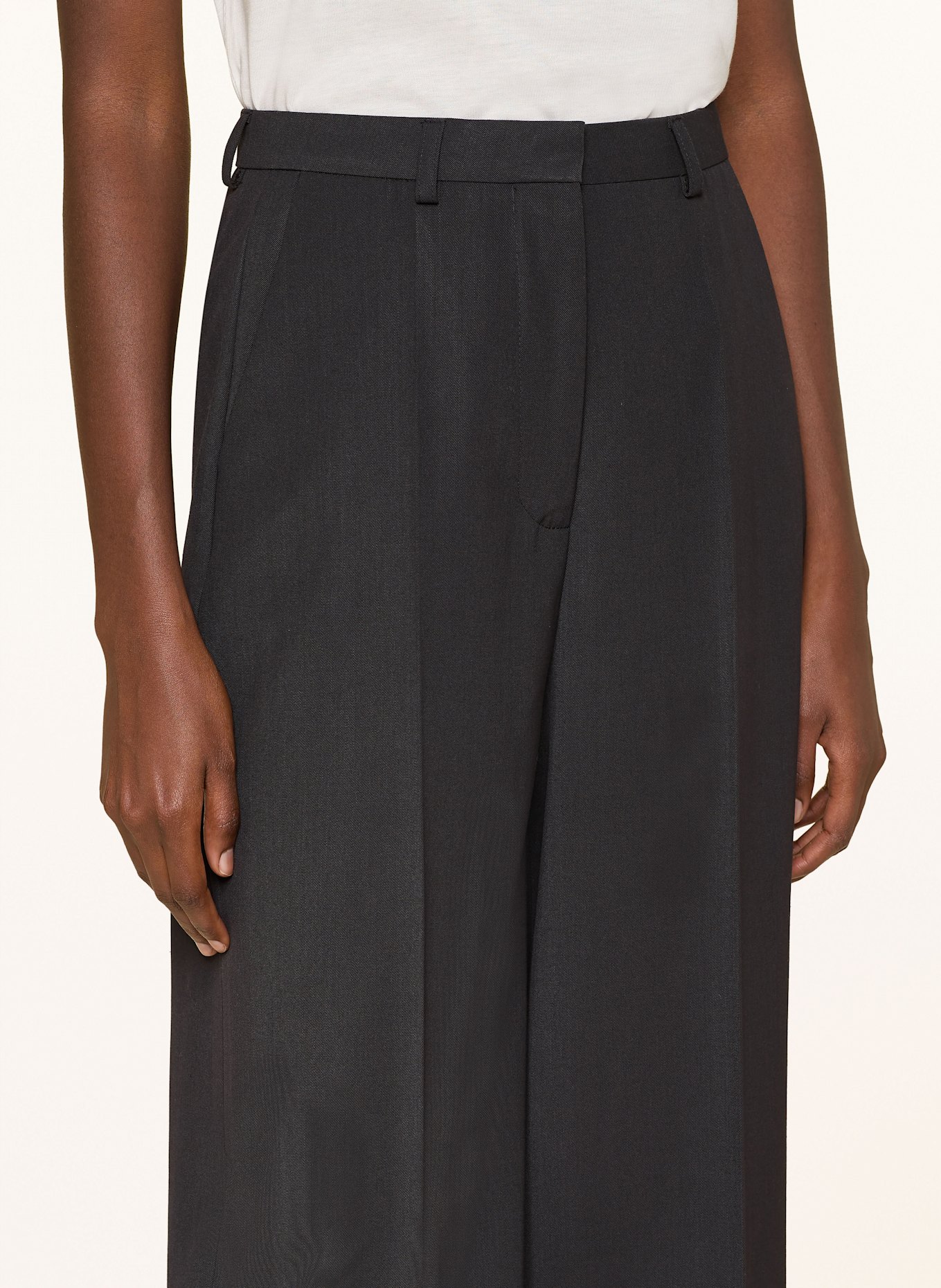 COPENHAGEN STUDIOS pantalon marinière: NOIR