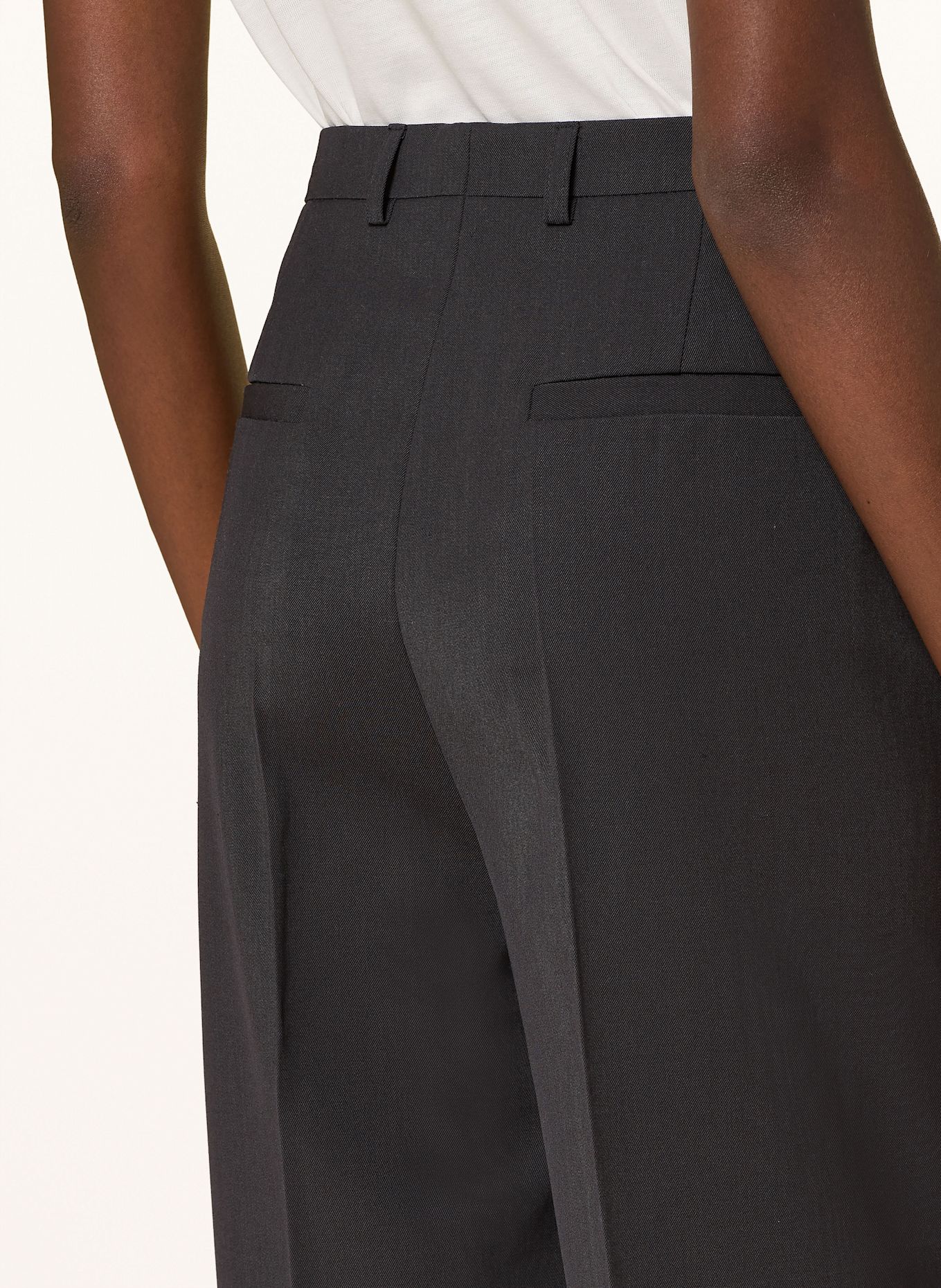 COPENHAGEN STUDIOS pantalon marinière: NOIR