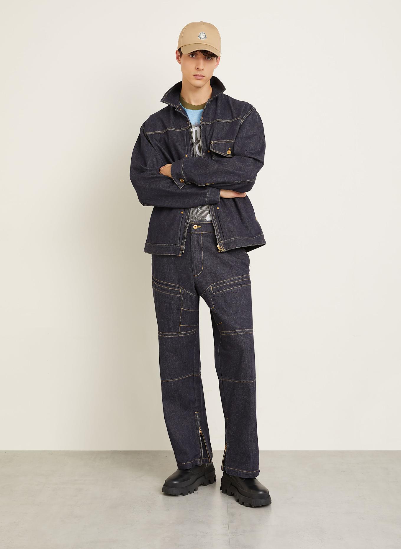 MONCLER Cargojeans Regular Fit: 77A BLUE DENIM