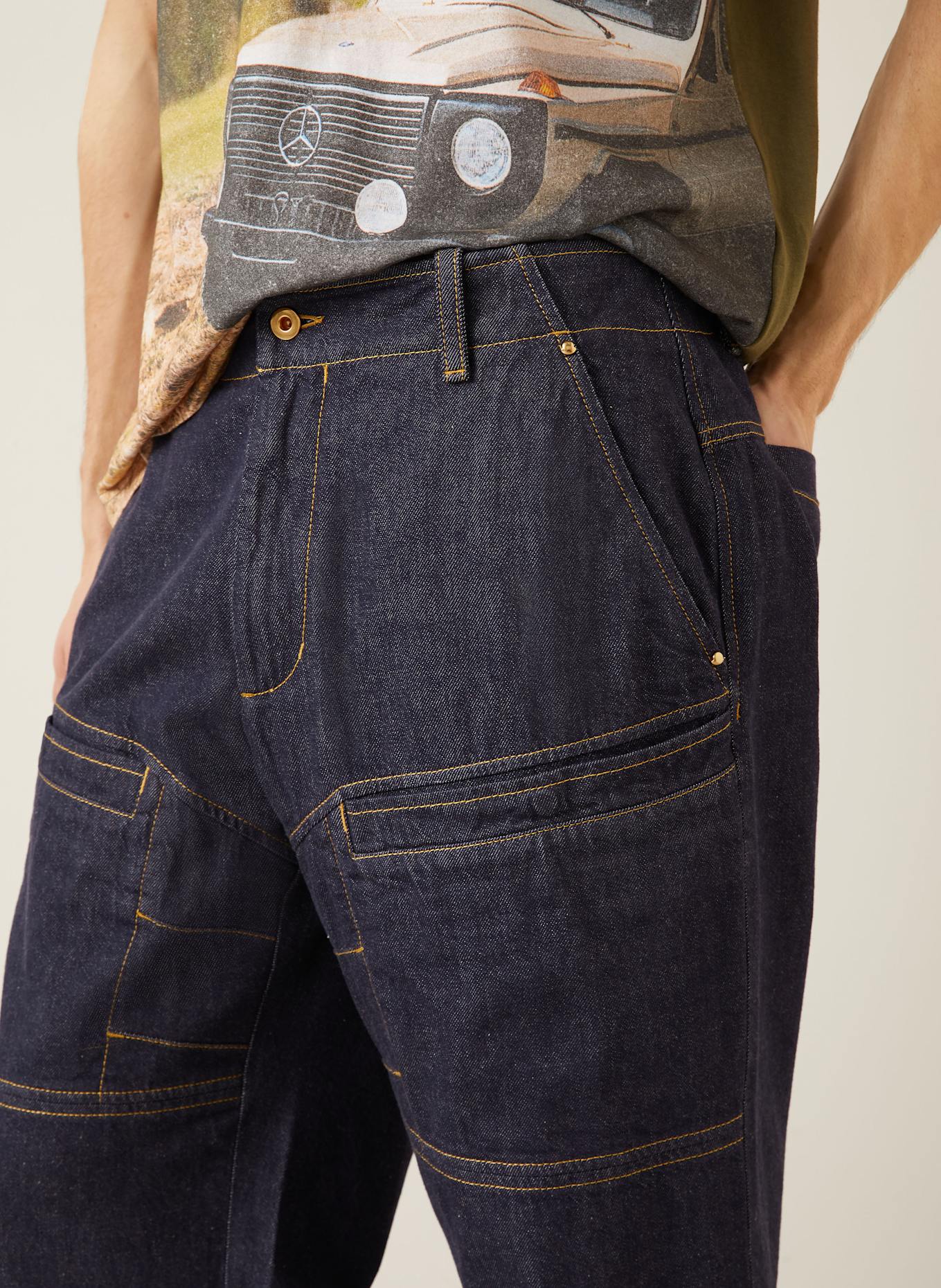 MONCLER Cargojeans Regular Fit: 77A BLUE DENIM
