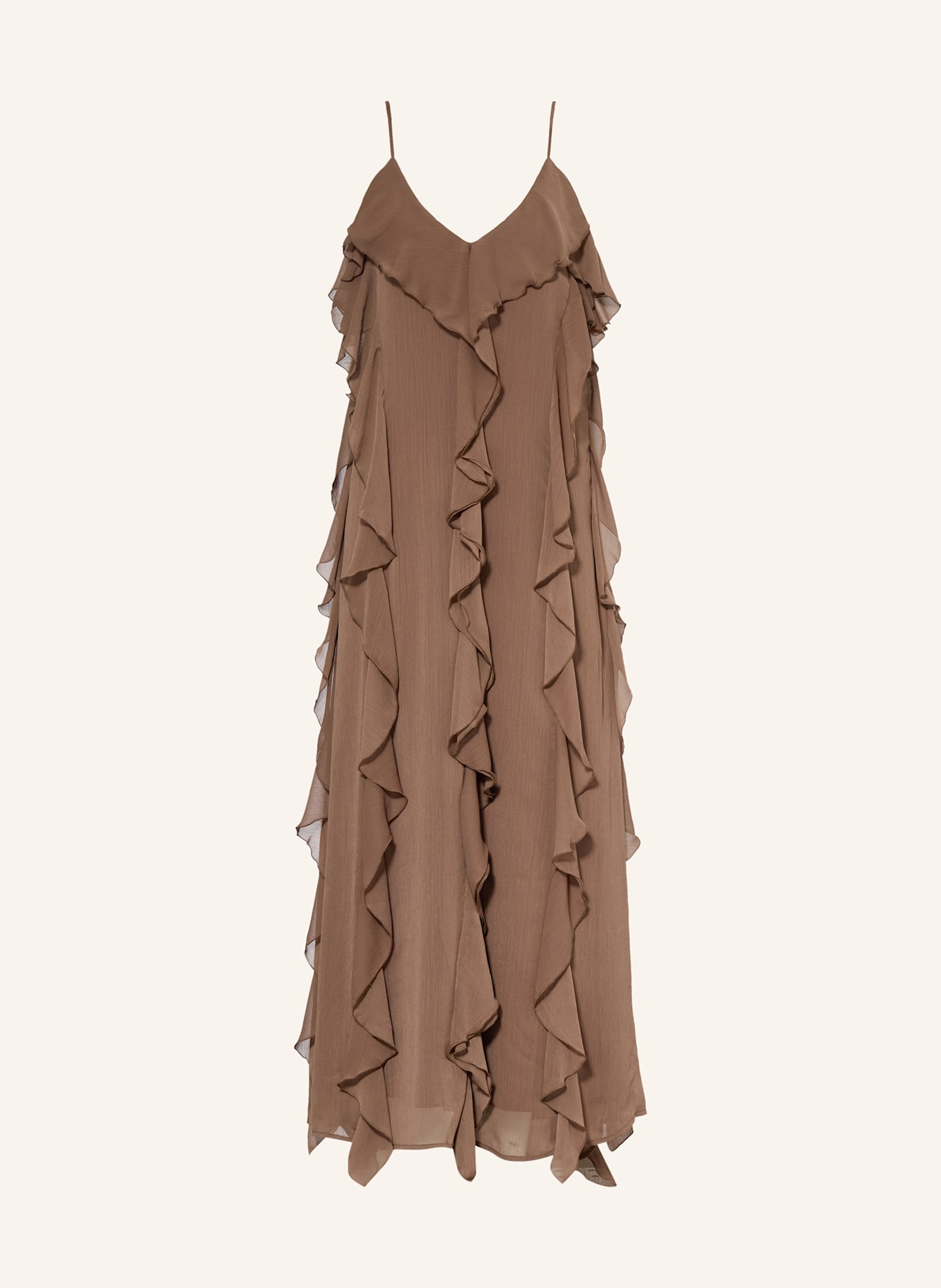 MRS & HUGS Kleid mit Volants: BRAUN