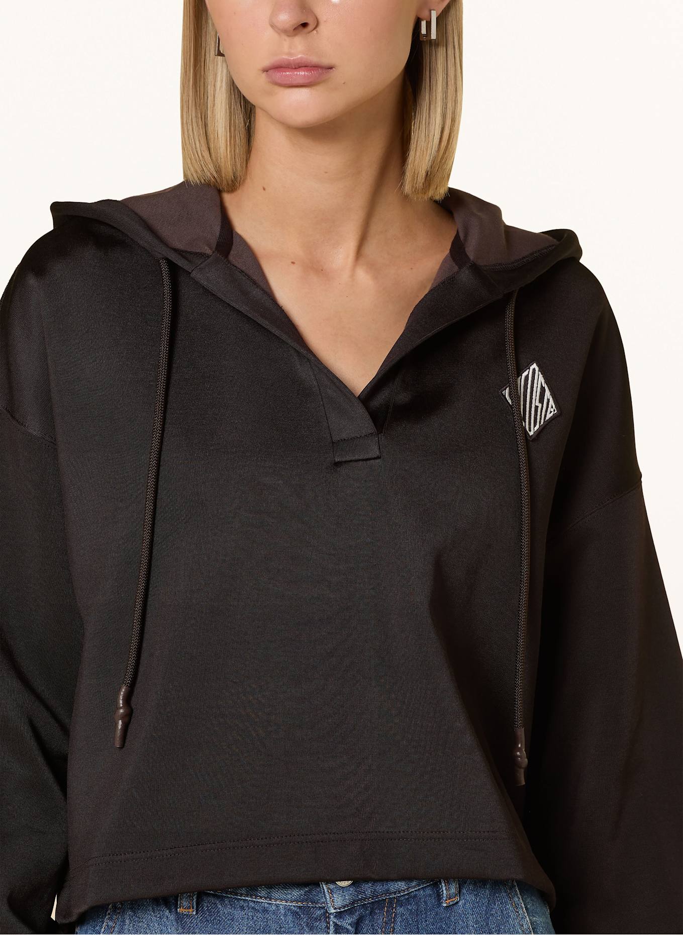 LACOSTE Hoodie LOLA: DUNKELBRAUN