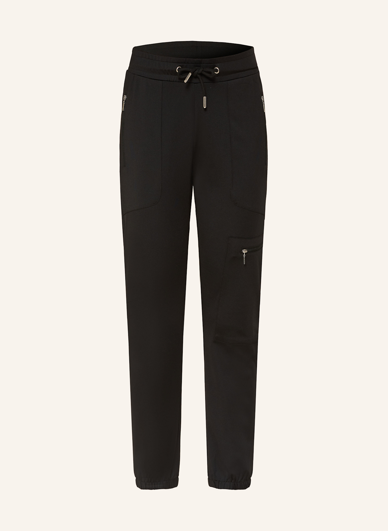 monari Cargohose aus Jersey: SCHWARZ