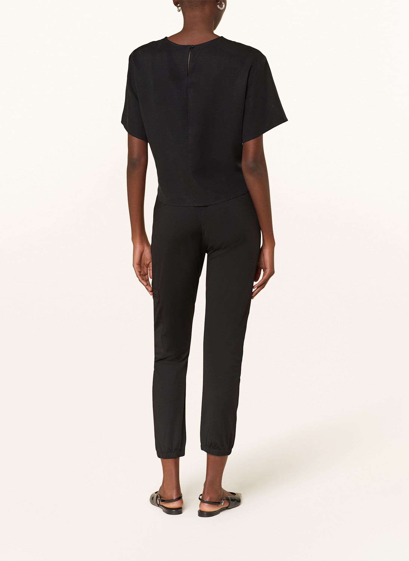 monari Cargohose aus Jersey: SCHWARZ