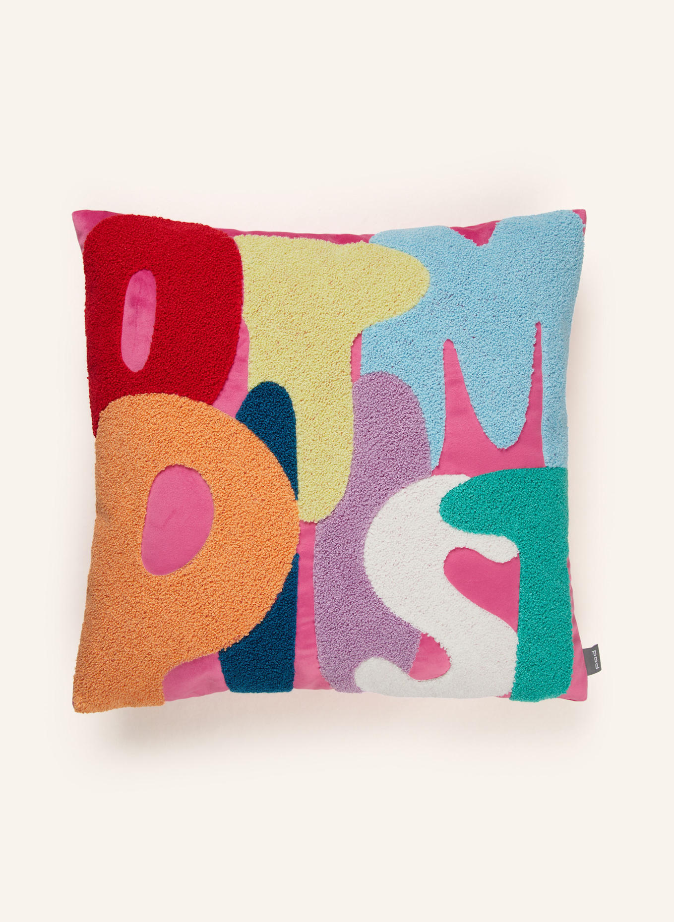 PAD Dekokissenhülle LETTERS: PINK/ TÜRKIS/ ORANGE