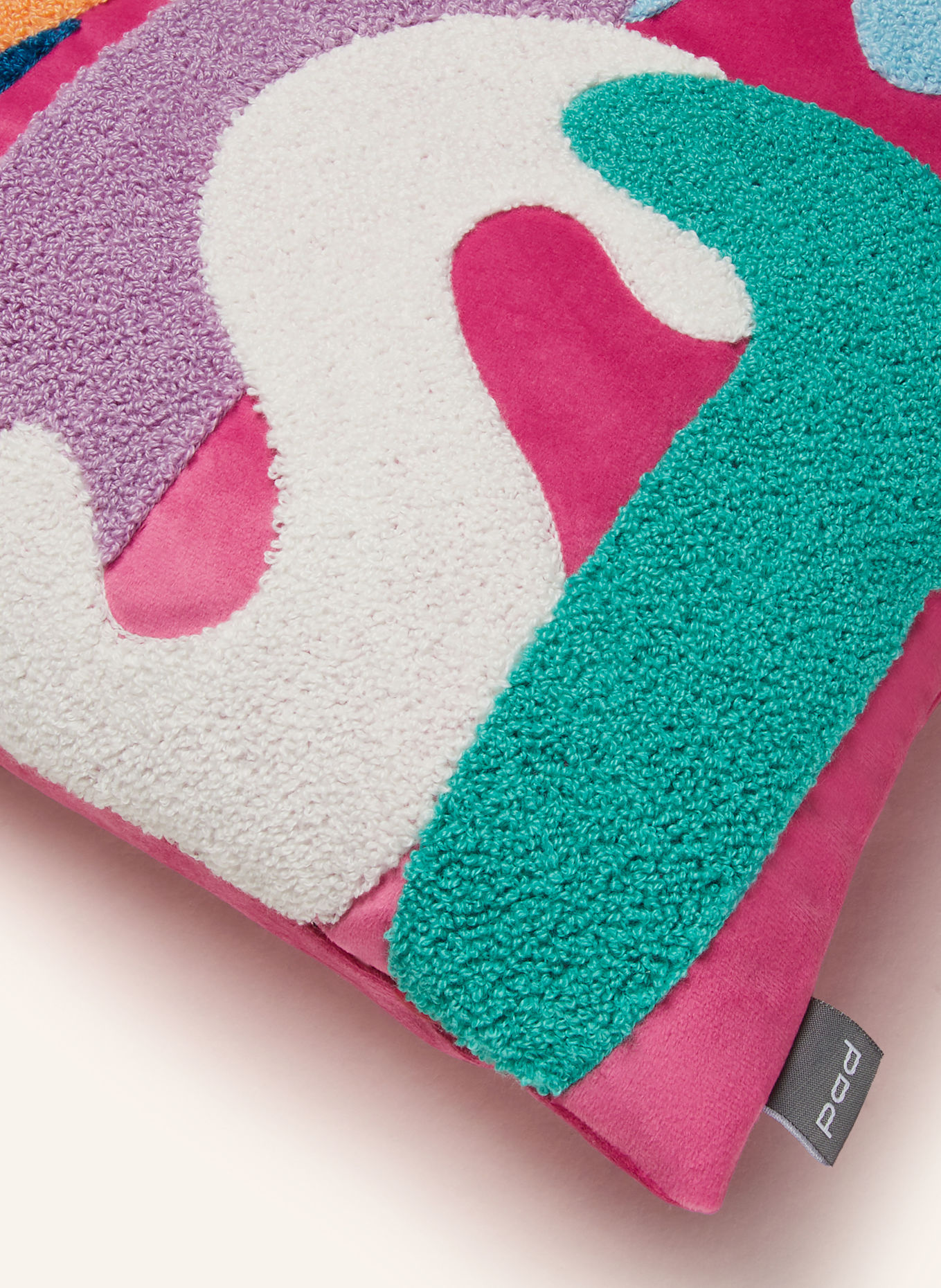 PAD Dekokissenhülle LETTERS: PINK/ TÜRKIS/ ORANGE