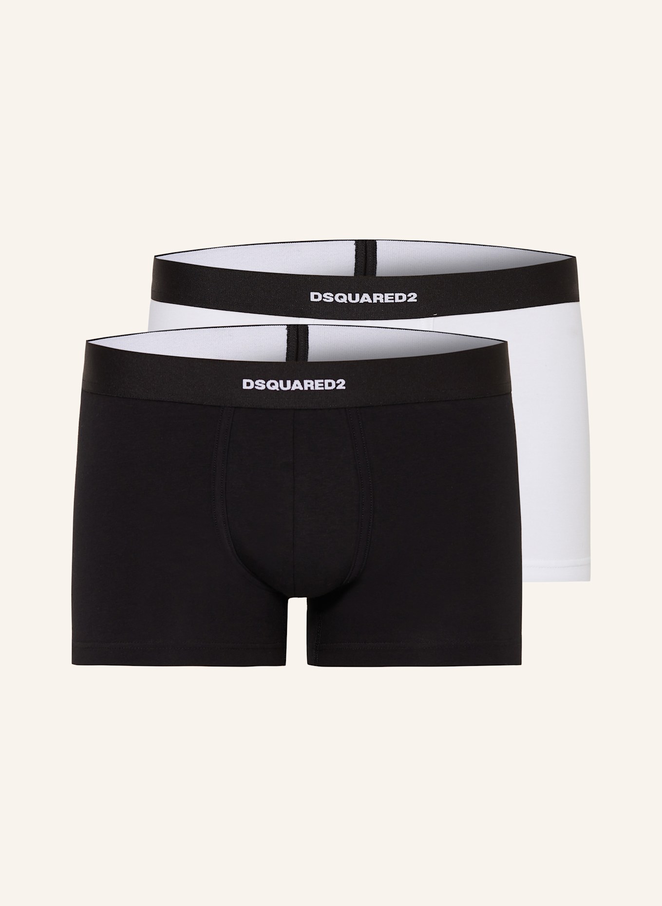 DSQUARED2 2er-Pack Boxershorts: SCHWARZ / WEISS