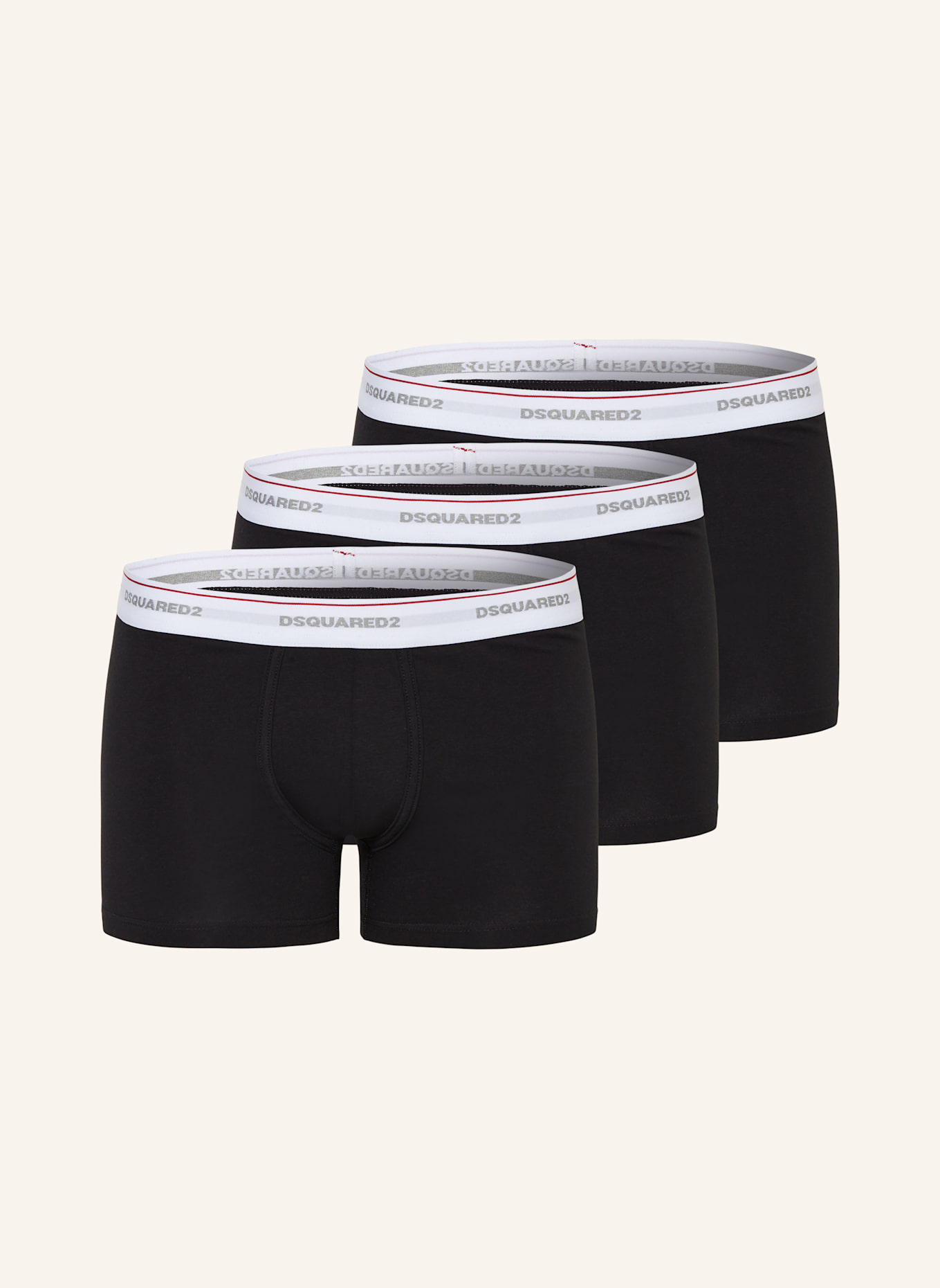 DSQUARED2 3er-Pack Boxershorts: SCHWARZ