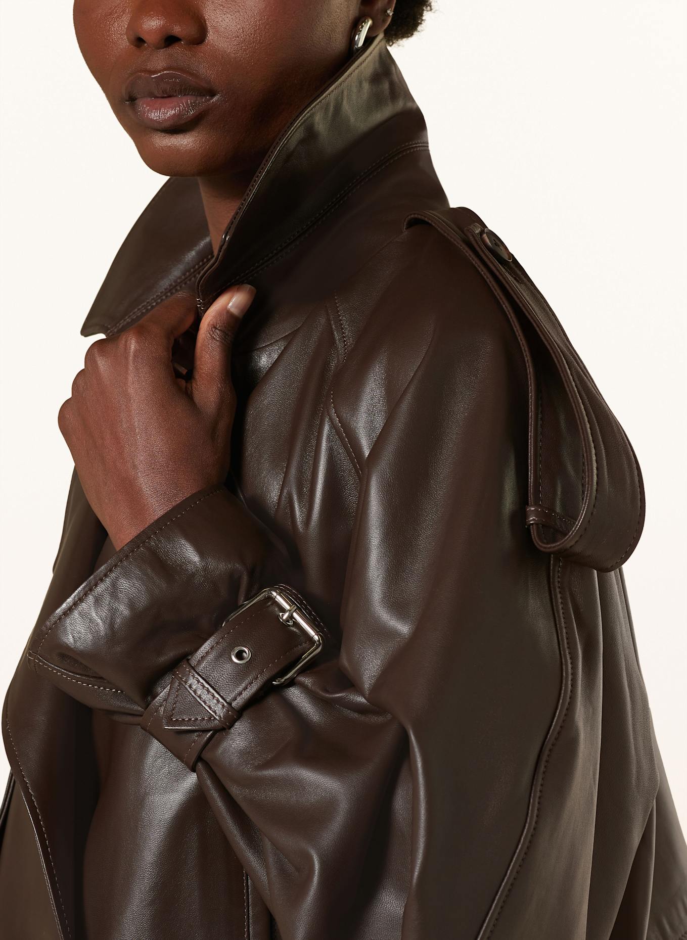 MRS & HUGS Lederjacke: DUNKELBRAUN