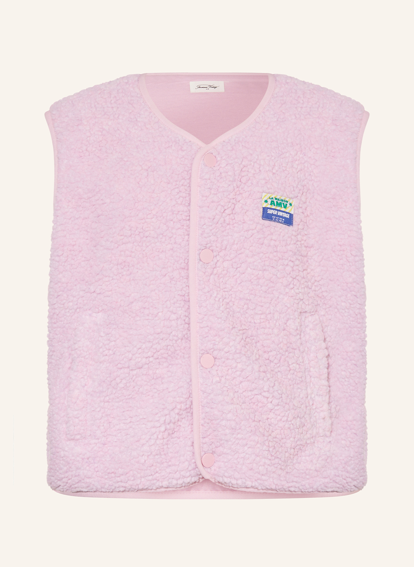 American Vintage Teddyfell-vest: ROZE