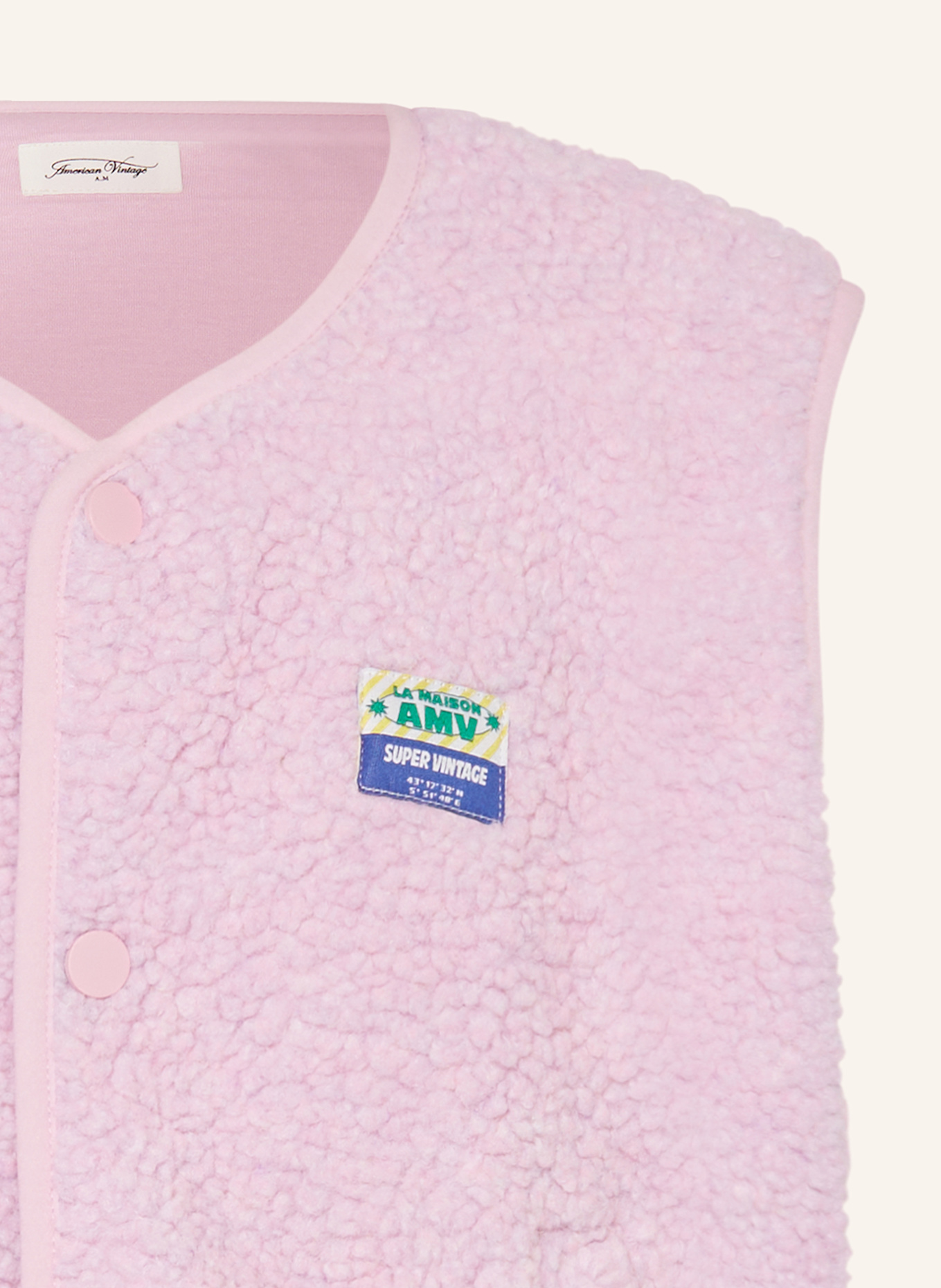 American Vintage Teddyfell-vest: ROZE