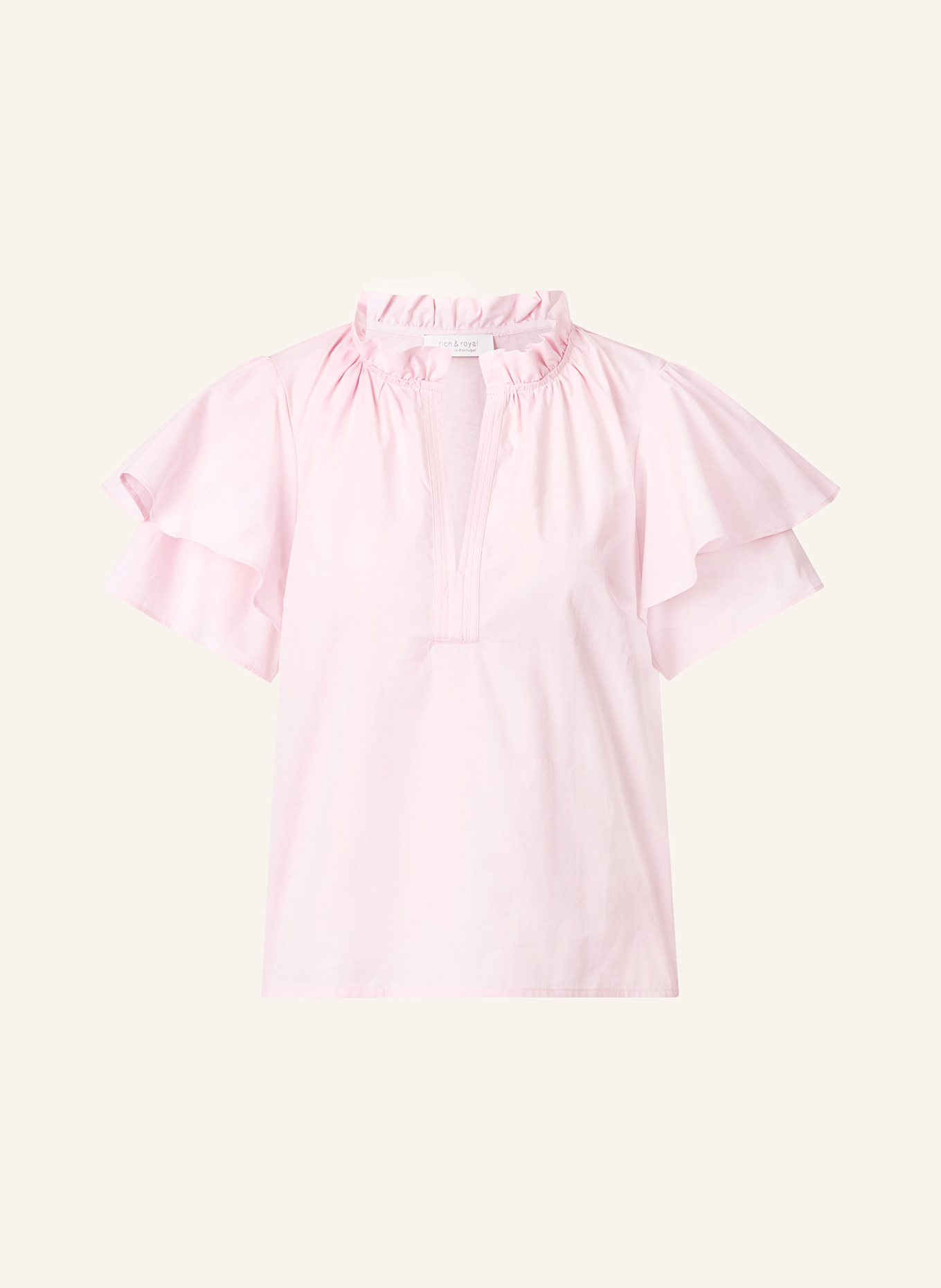 Rich & Royal Blusenshirt im Materialmix: ROSA