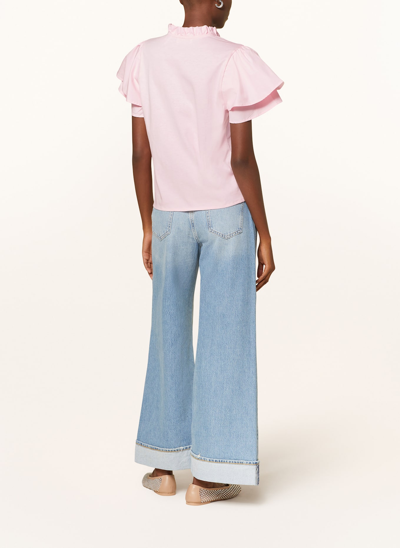 Rich & Royal Blusenshirt im Materialmix: ROSA